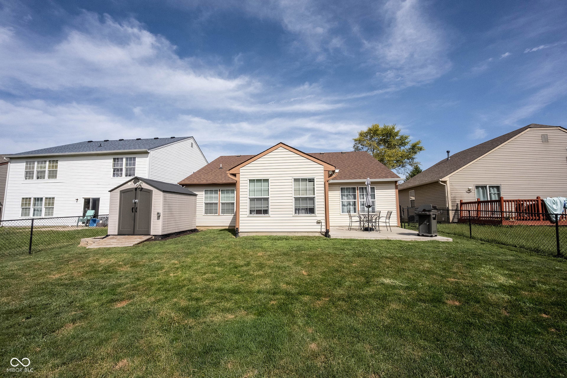 Look at how spacious this back yard is!
