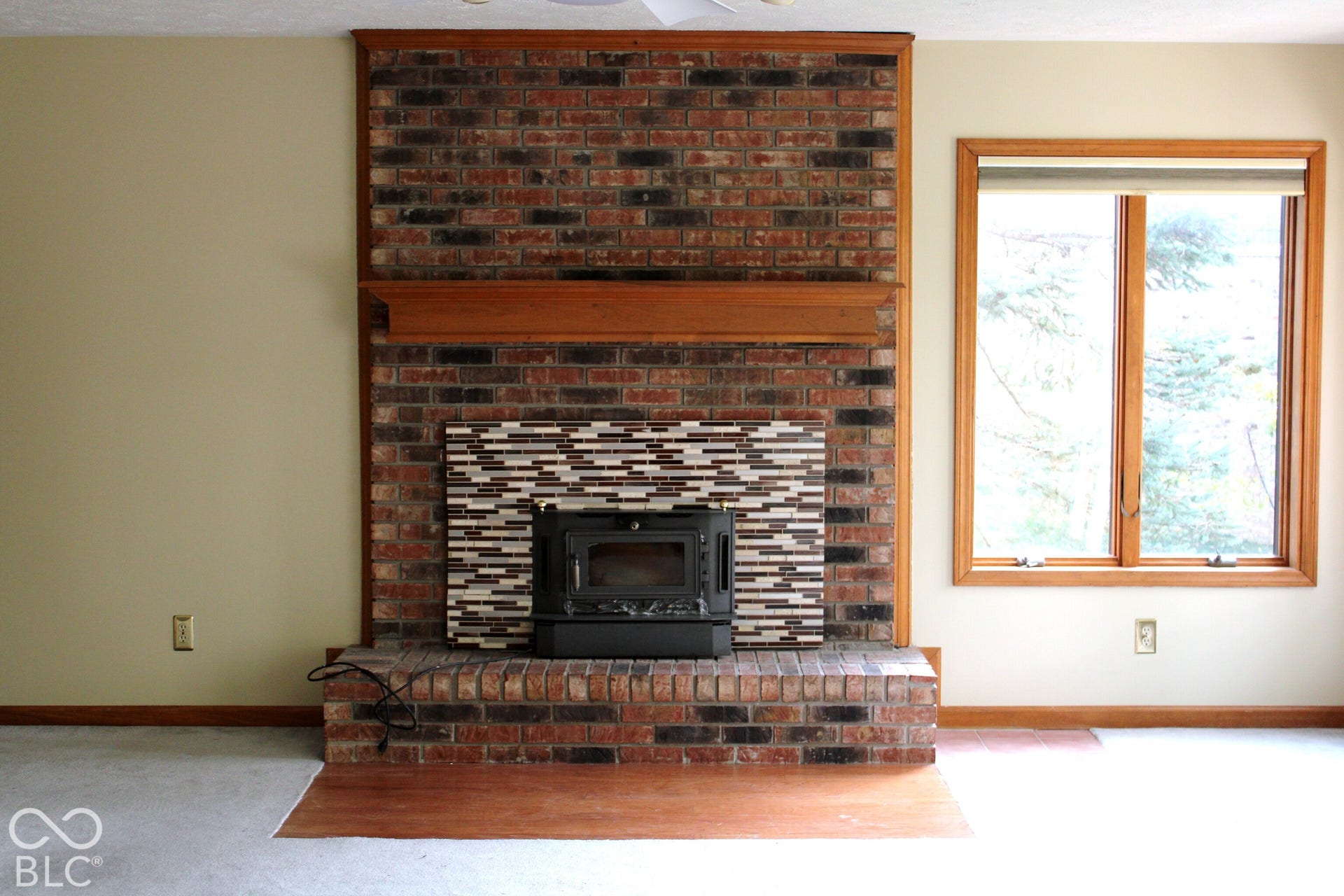 Great Room with Electric Insert Fireplace