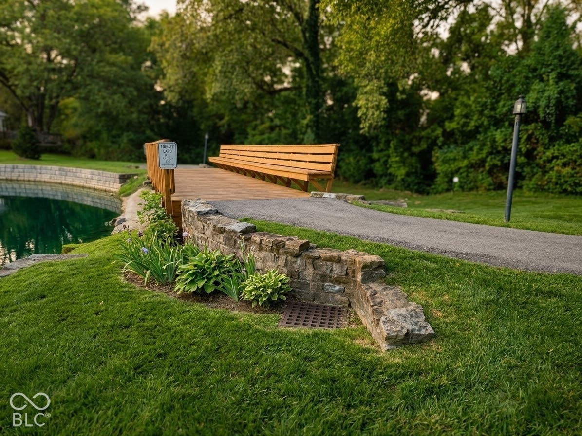 Neighborhood Walking Path with scenic views of the Private Lake