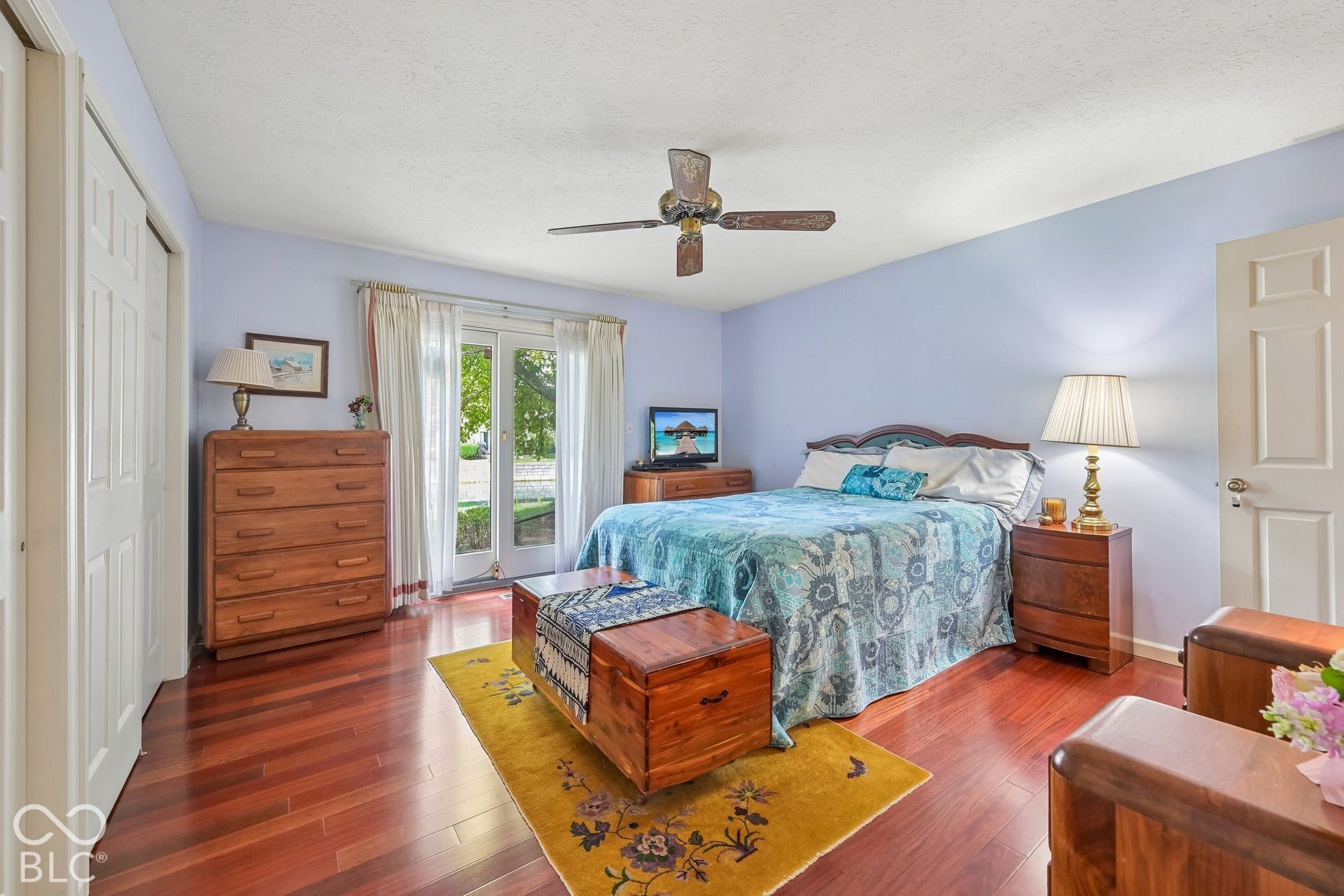 Wood-finish flooring throughout