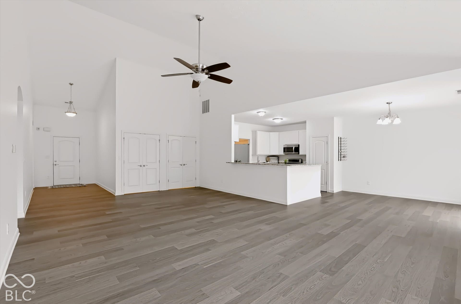 6520 Coughlan Drive, Indianapolis, IN 46278 Vaulted ceilings, wood-finish flooring, and an open concept layout