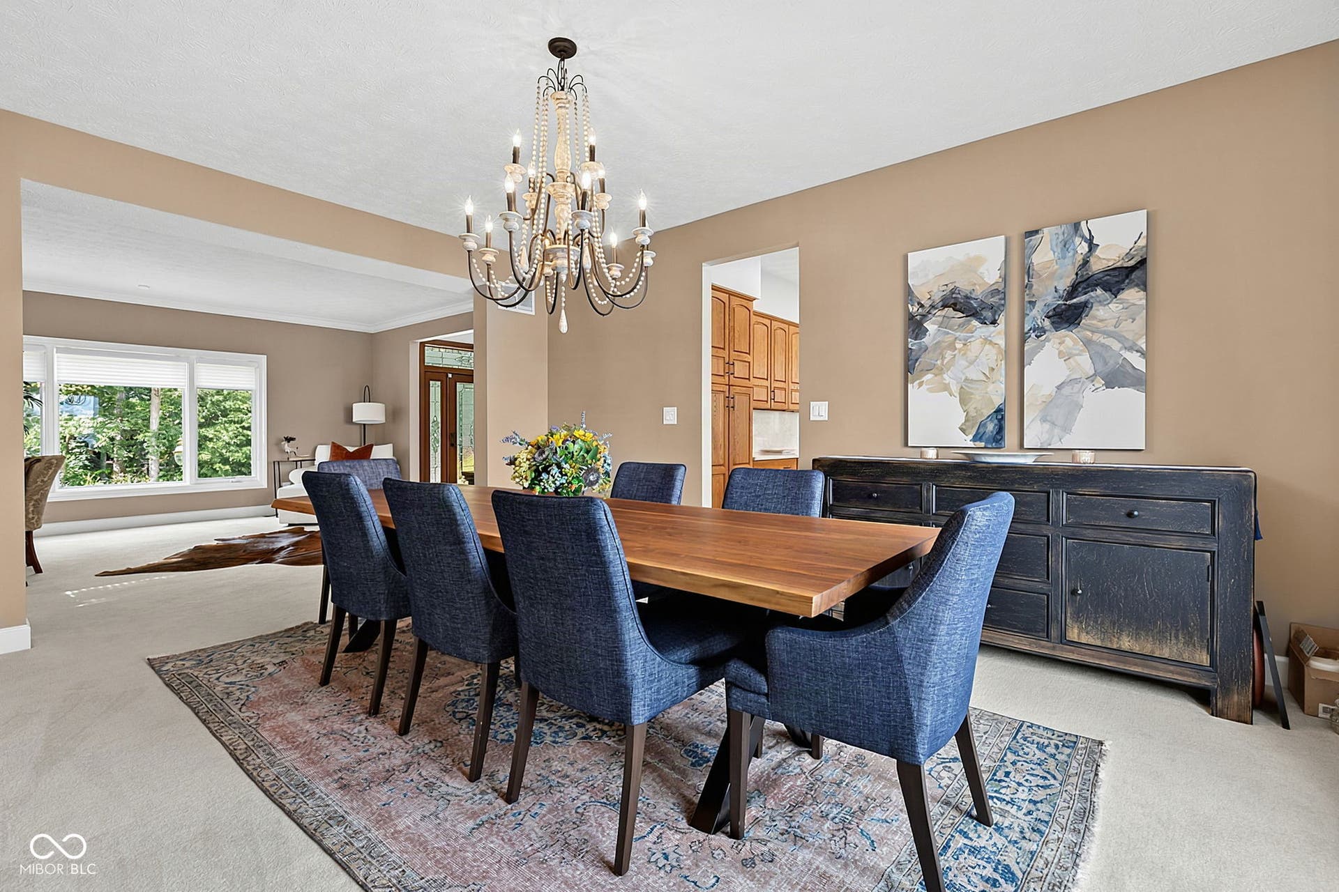 Dining room is perfect for entertaining guests.