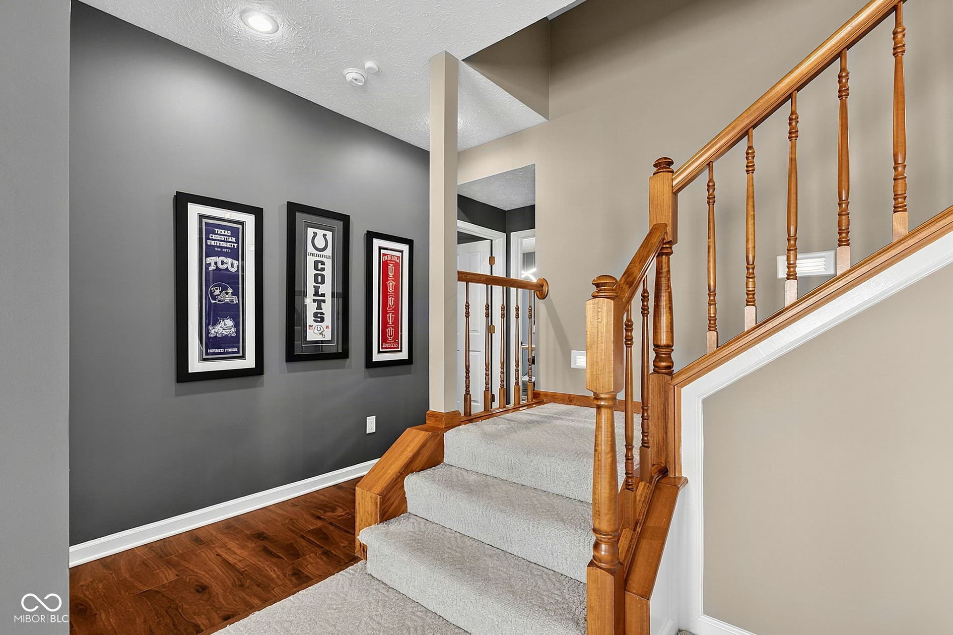 Stairs from main level lead to large recreational room and bedroom #5/office and full bath.