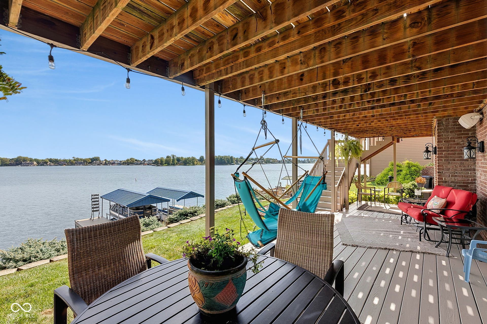 Outdoor deck for additional entertainment space.