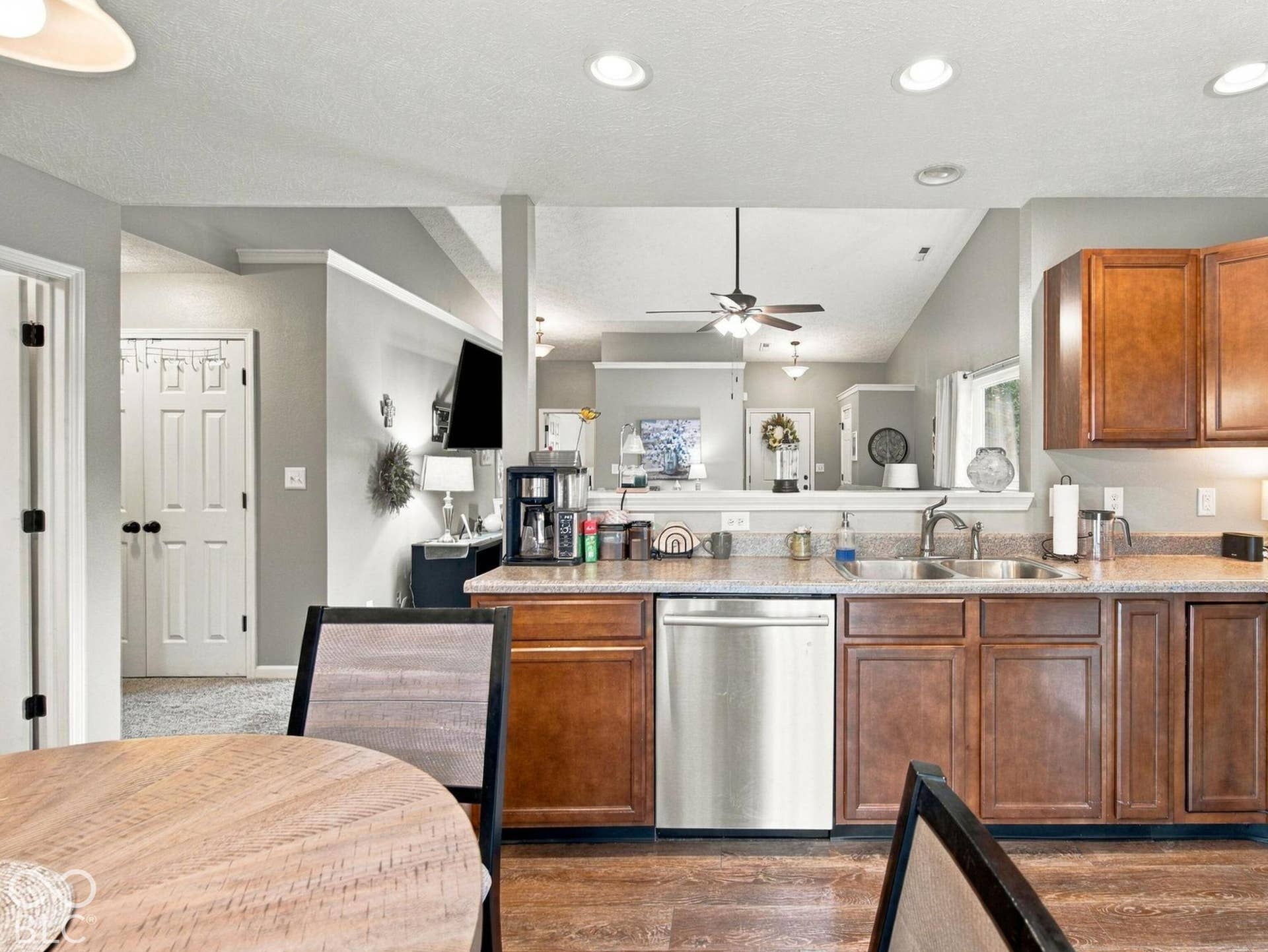 Kitchen is open to the great room