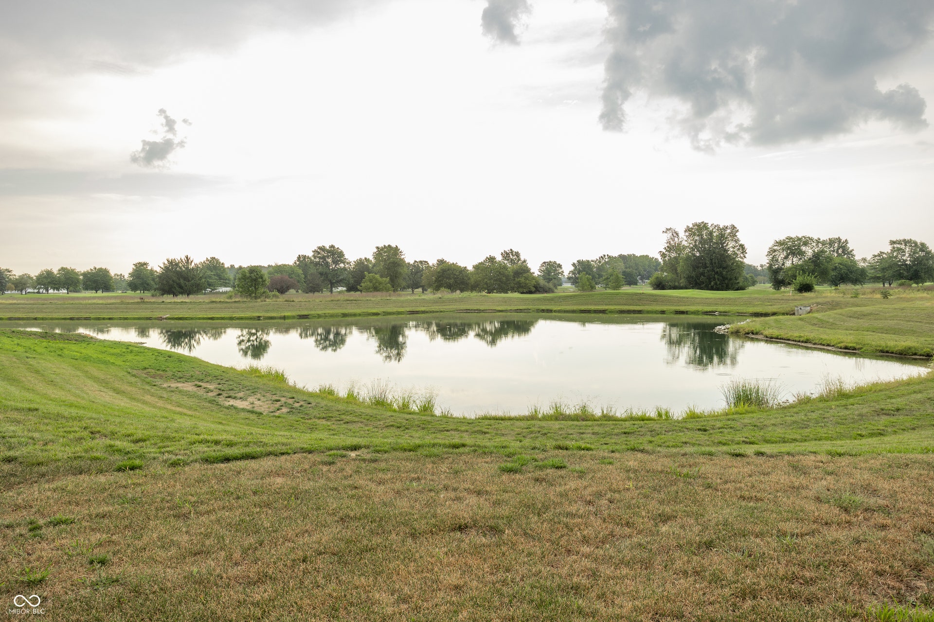 Pond and golf course views
