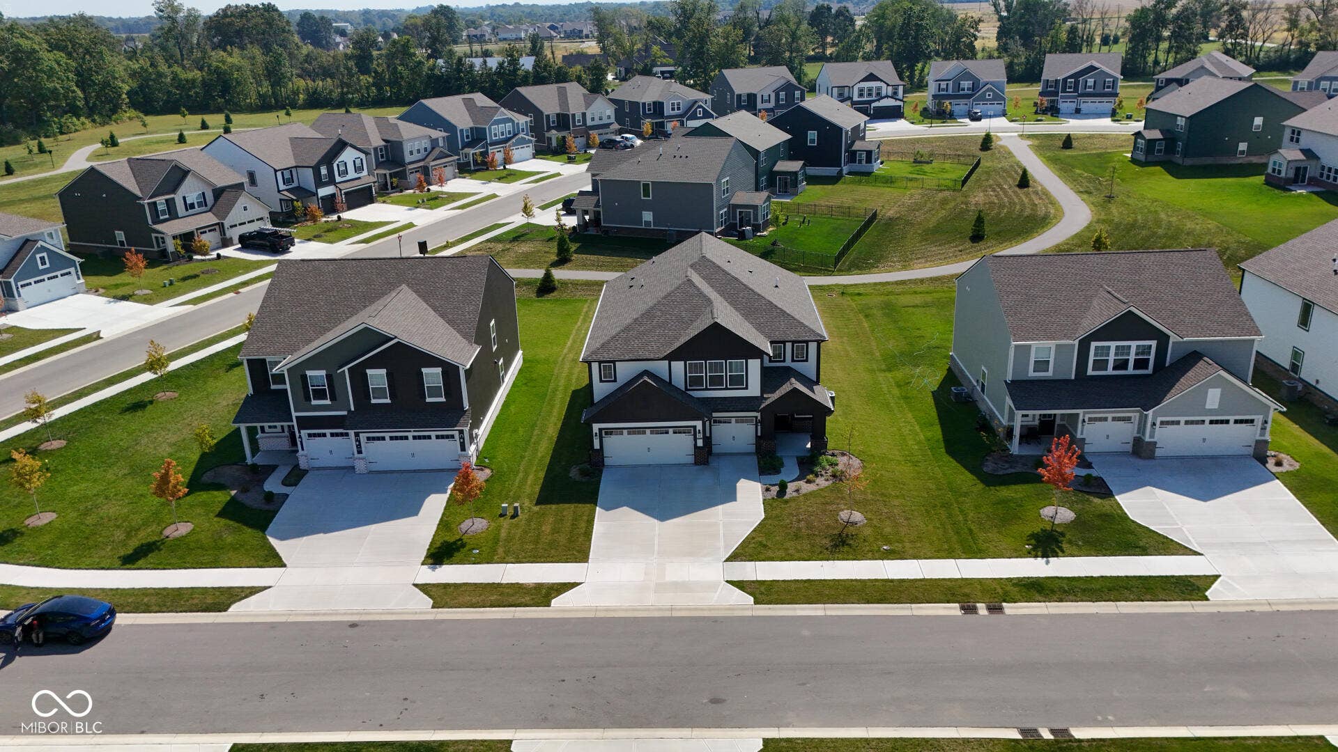 4357 Red Pine Drive, Bargersville, IN 46106 Contemporary suburban neighborhood with multiple two-story homes and landscaped yards