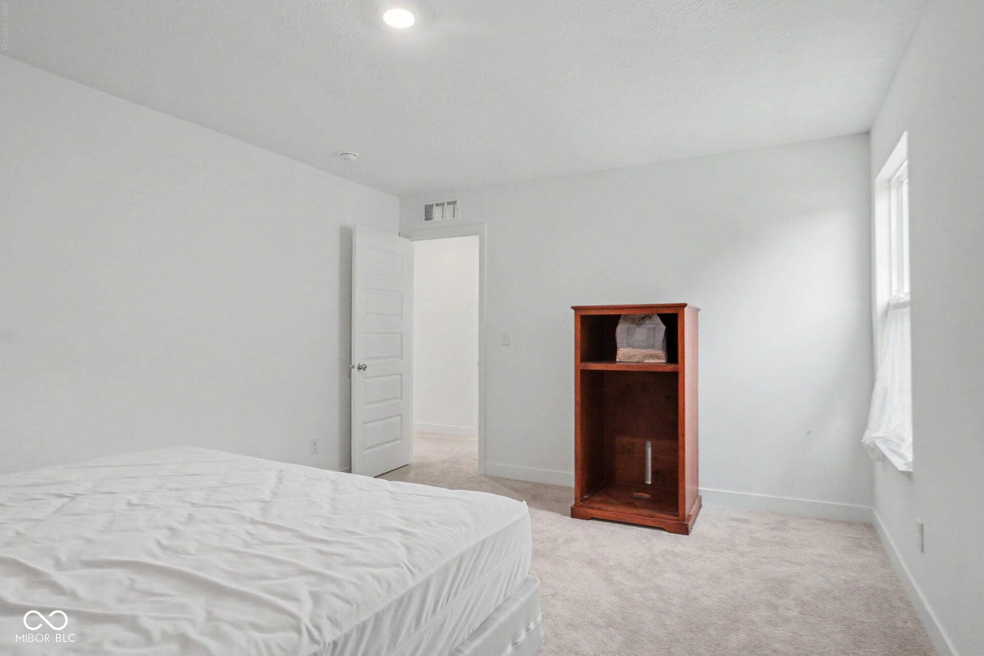 4357 Red Pine Drive, Bargersville, IN 46106 Recessed ceiling lighting, white interior walls, interior paneled door, carpet flooring, and a large window