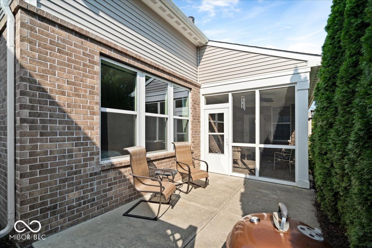 The patio is private and perfect for a spot of sun