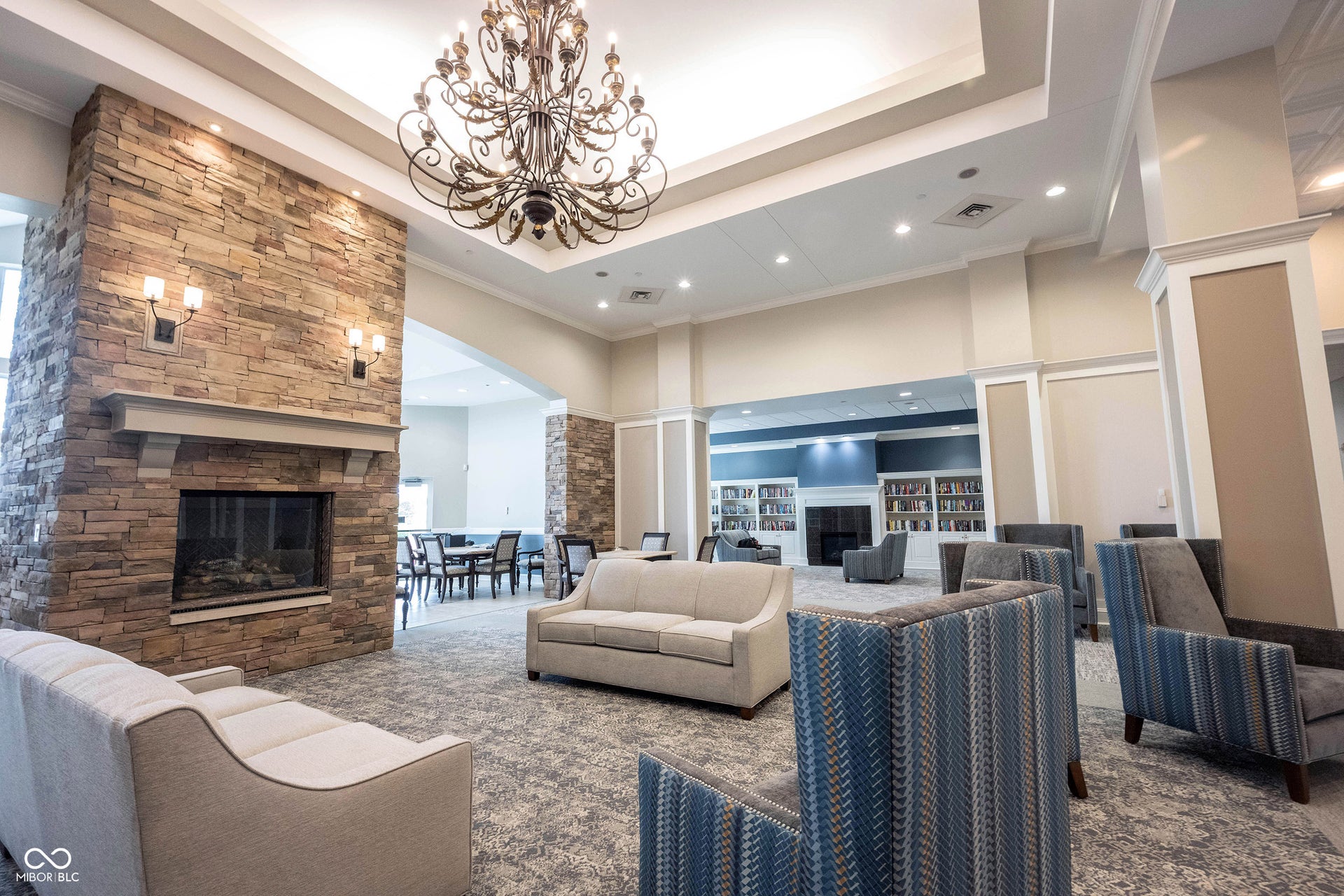 One of the many meeting areas