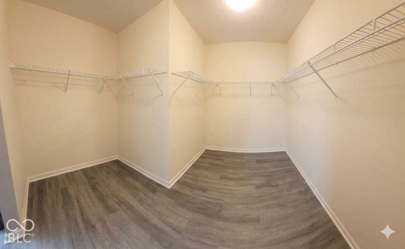 Walk-in closet in primary