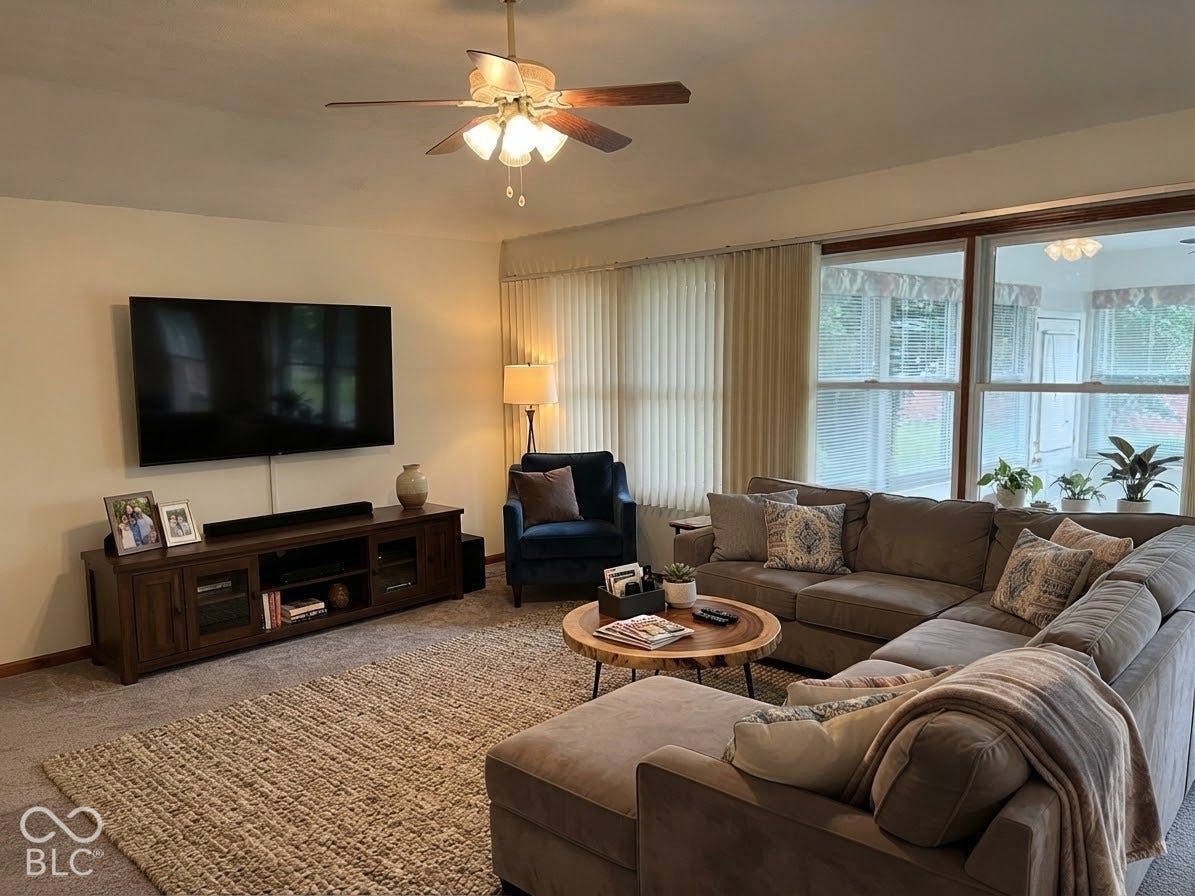 Virtually Altered - This large family room space is the perfect place for TV viewing and relaxing with family and friends