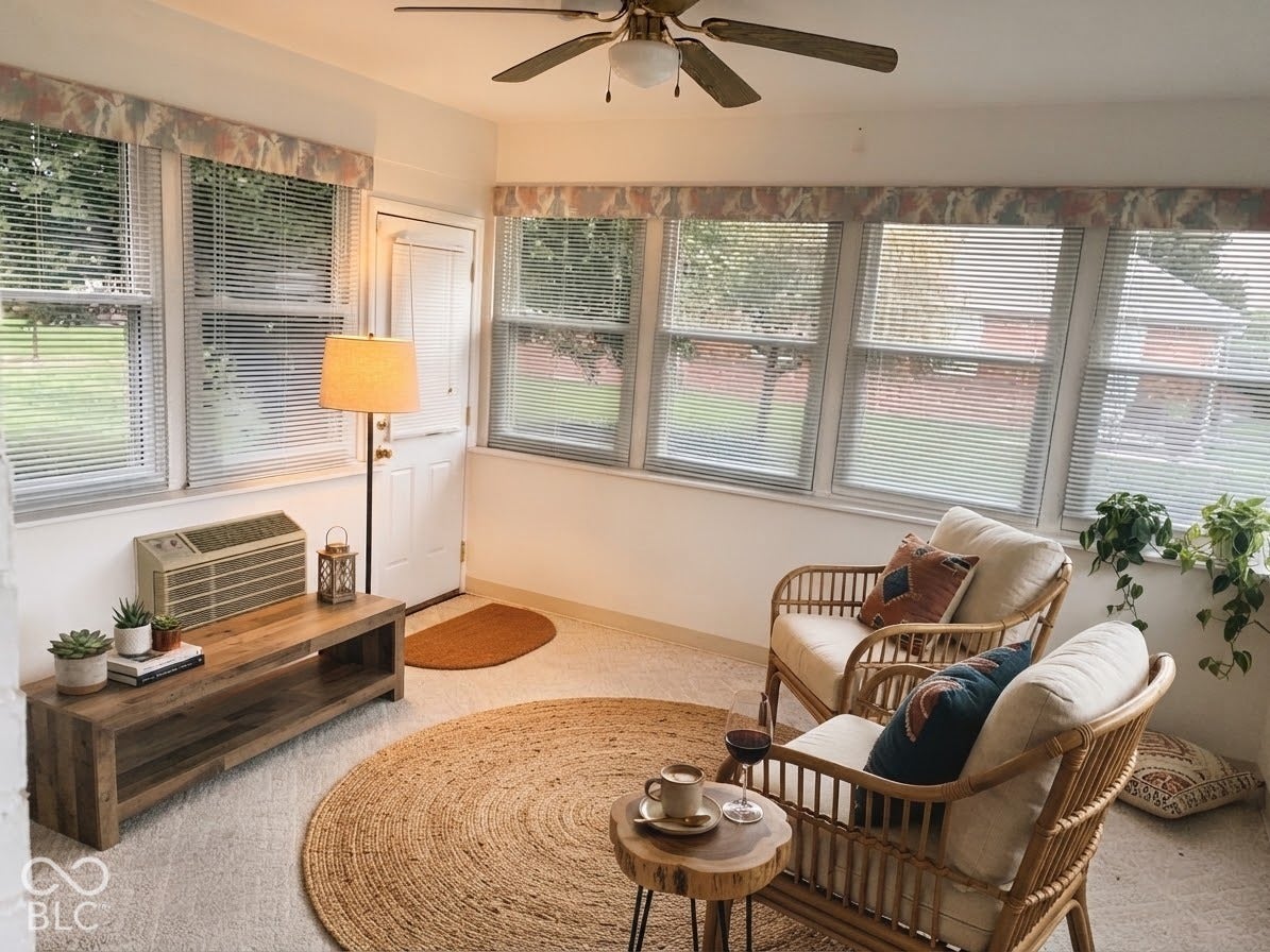 Virtually Altered - Imagine this space as a cozy morning coffee spot, or a place to relax with friends with an evening glass of wine