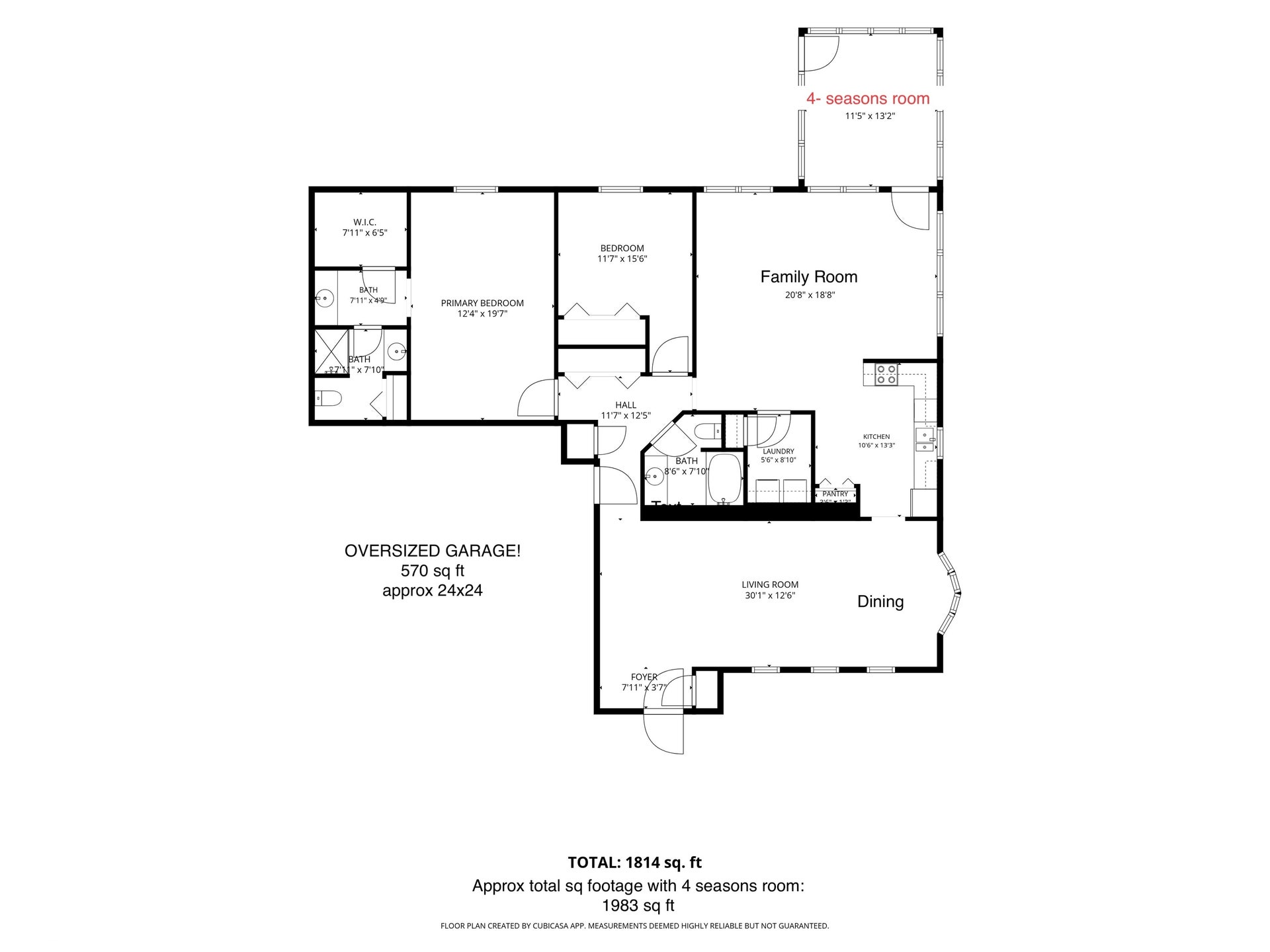 SPACIOUS floorplan of nearly 2000 sq ft! (buyer's to confirm if of importance)