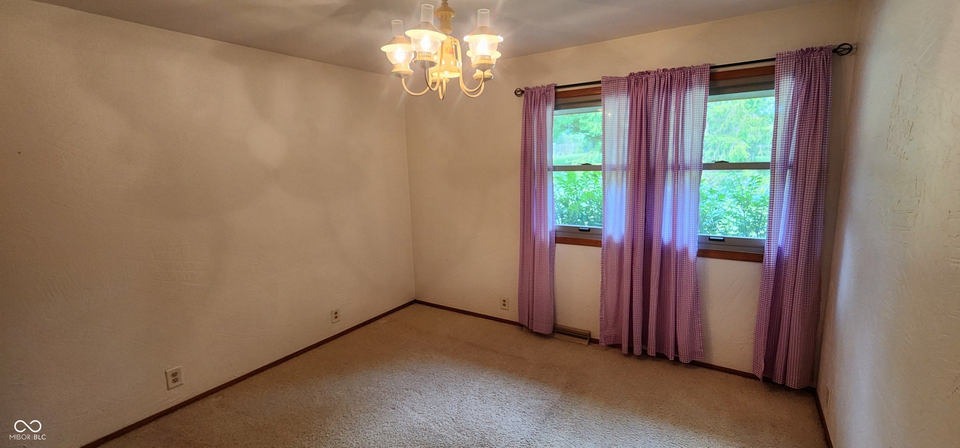 Recessed windows with wood trim