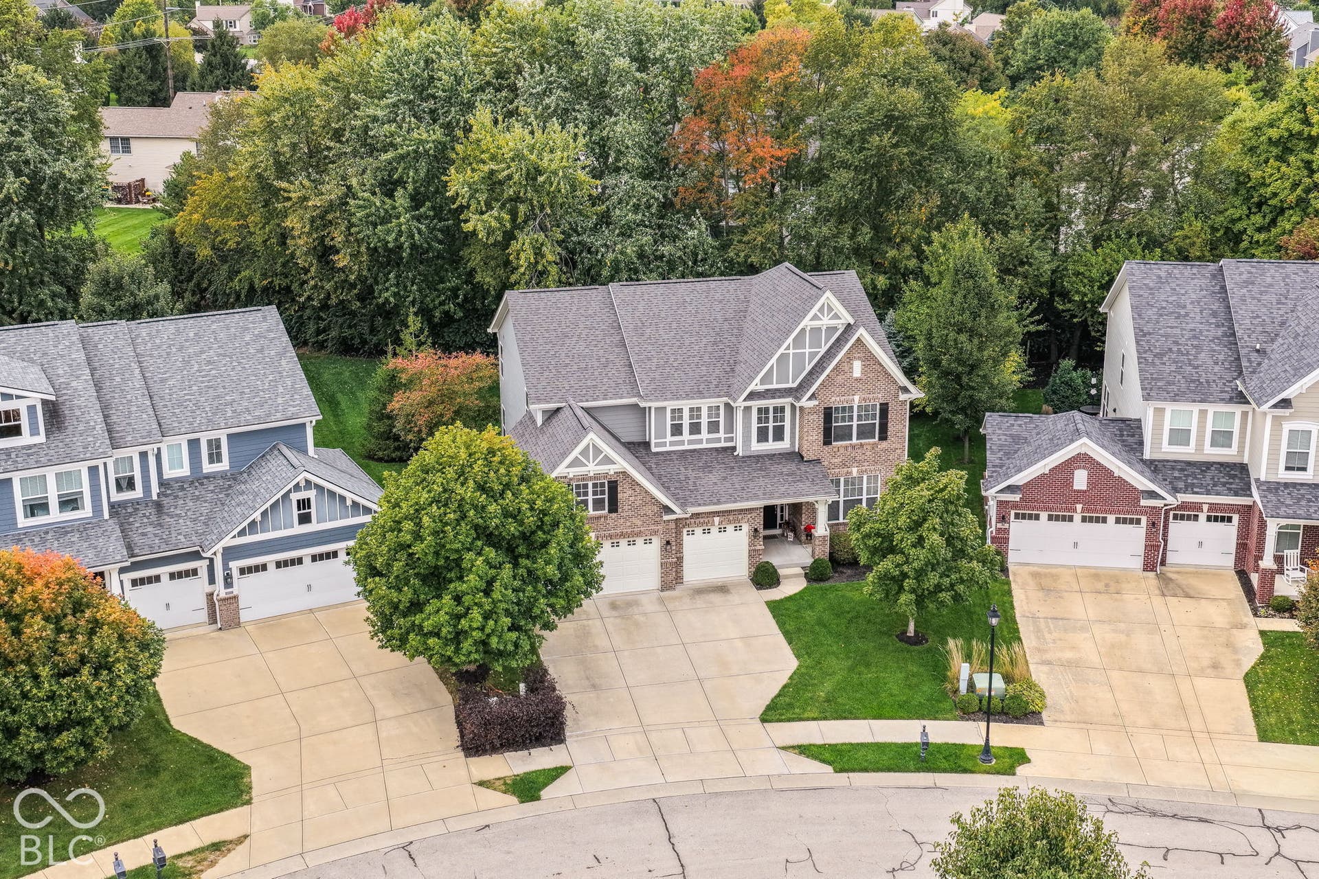 Brick and siding exterior with multiple gables
