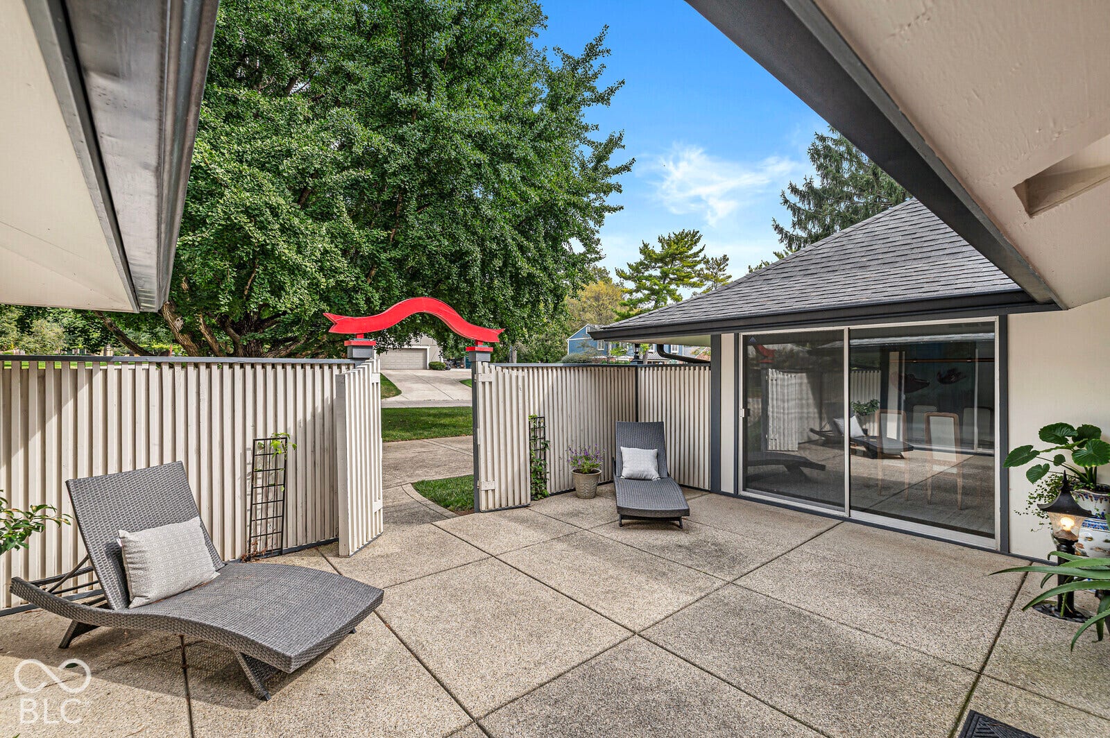 7622 Silverpine Court, Indianapolis, IN 46250 Enclosed entry courtyard sets the tone for this one-of-a-kind residence.
