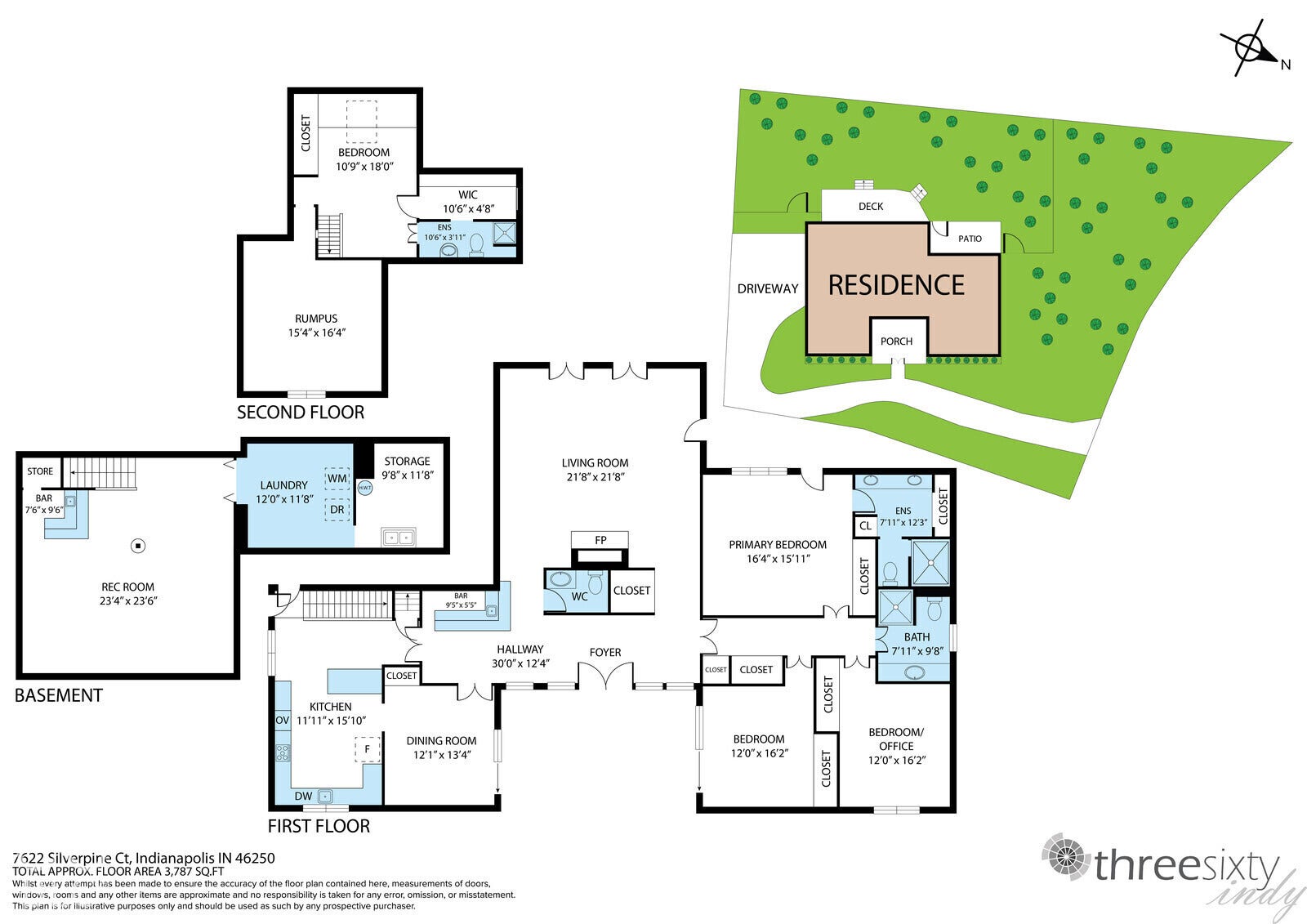 7622 Silverpine Court, Indianapolis, IN 46250 Floor plan