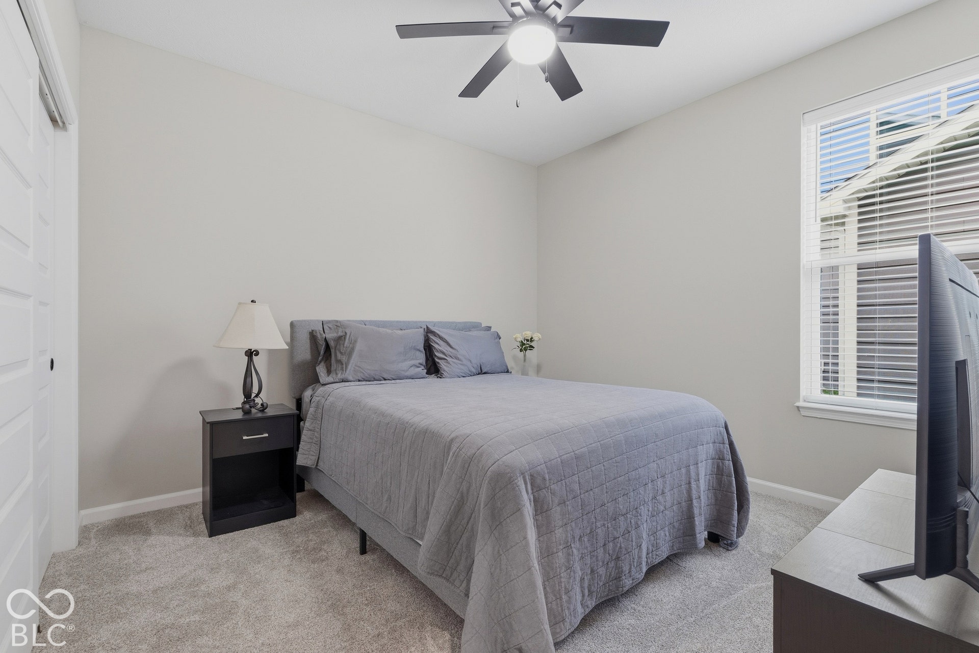 Secondary bedroom with new carpet