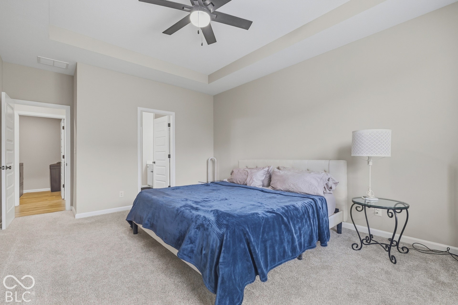 Primary Bedroom Suite with private dual sinks and walk in closet