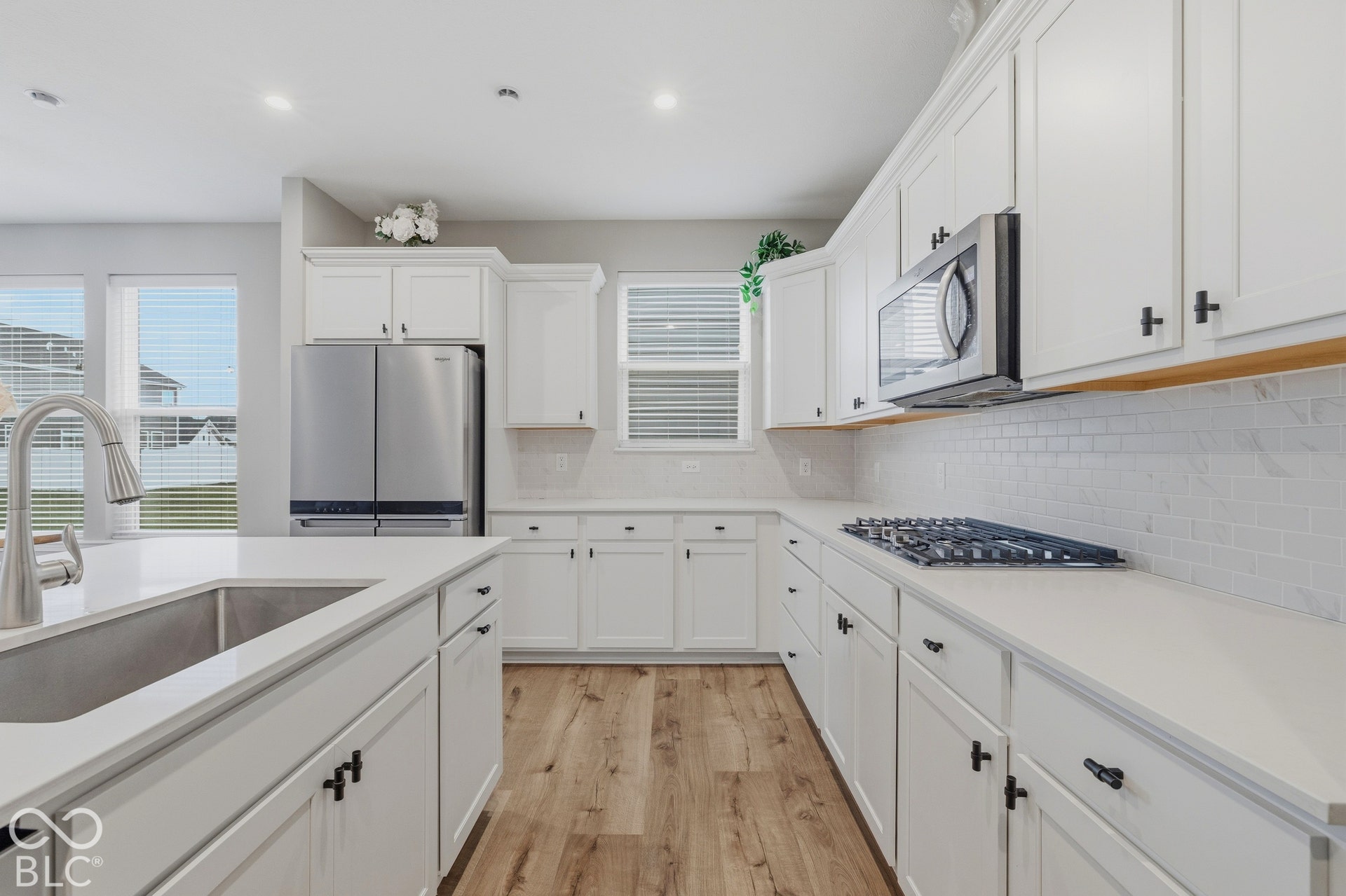 White cabinetry with plenty of storage space