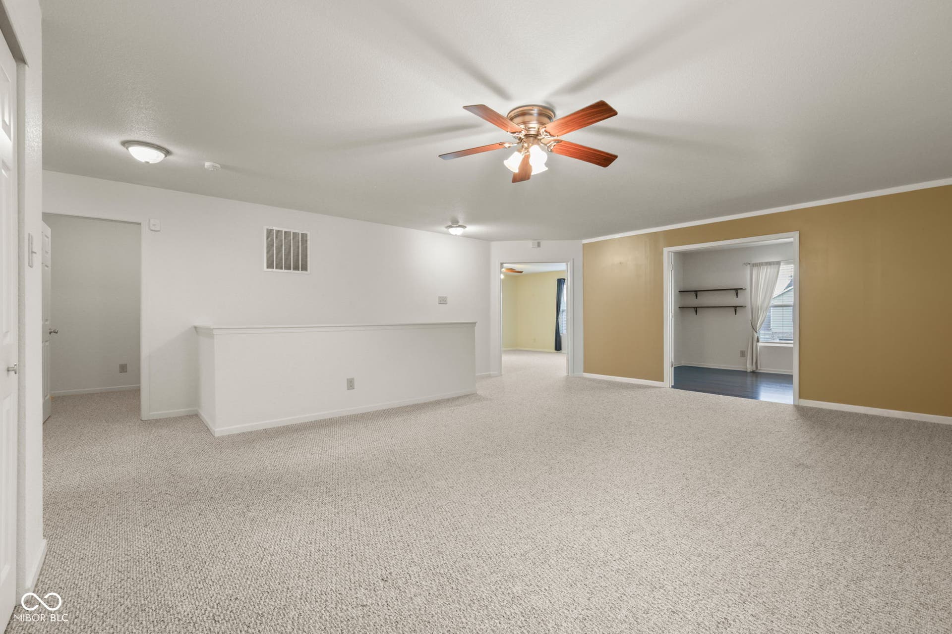 View into Primary bedroom and office/den