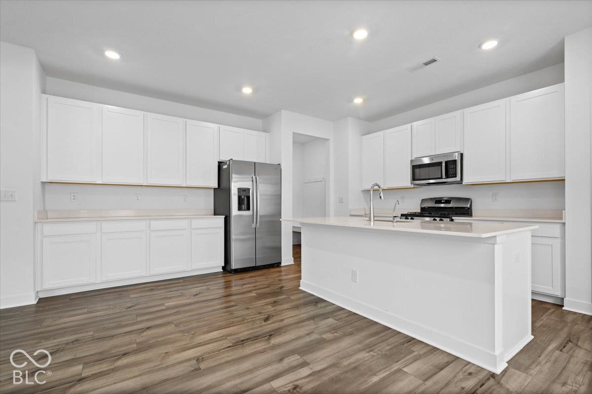 Ample cabinet storage plus a pantry