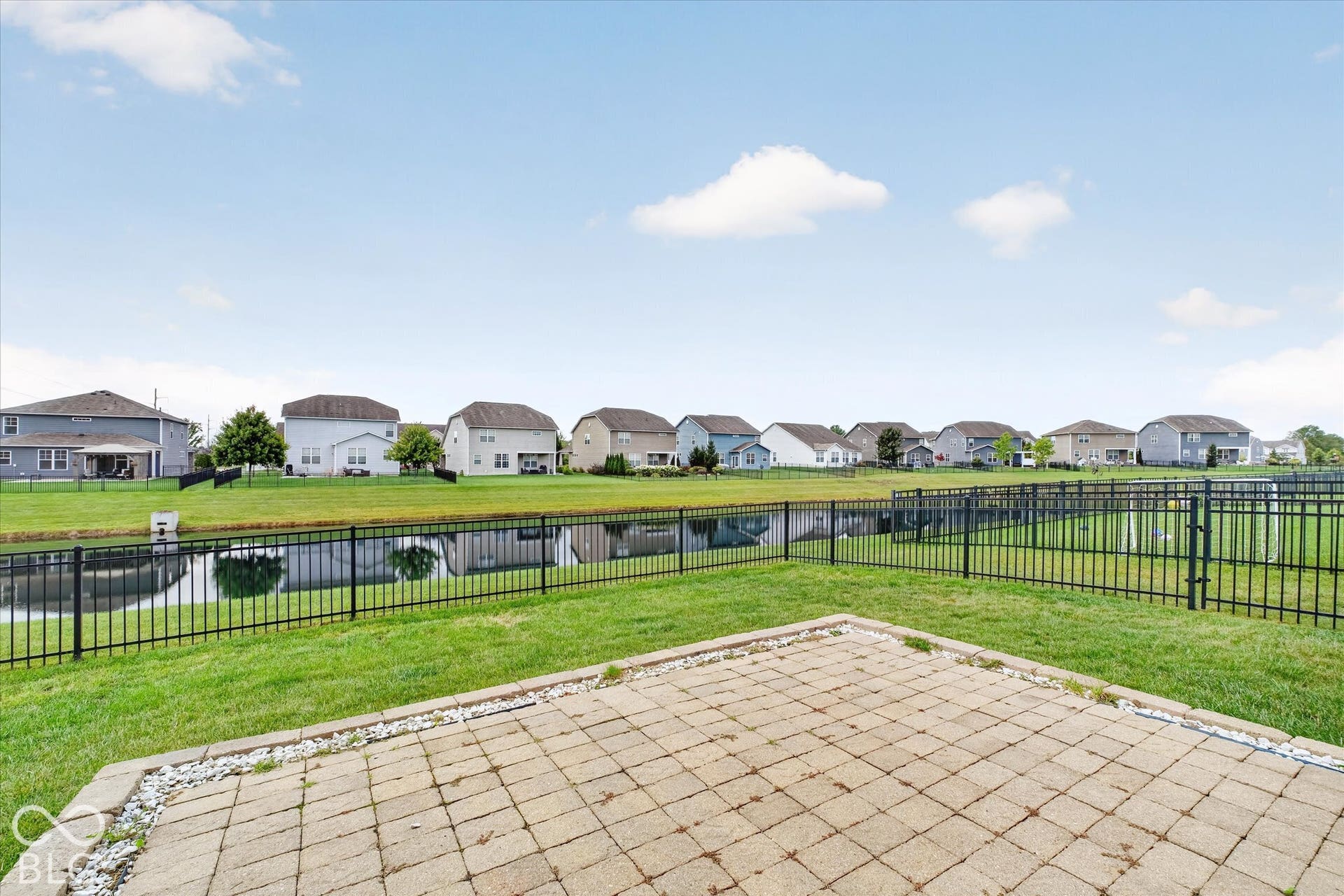 Rear patio and water view