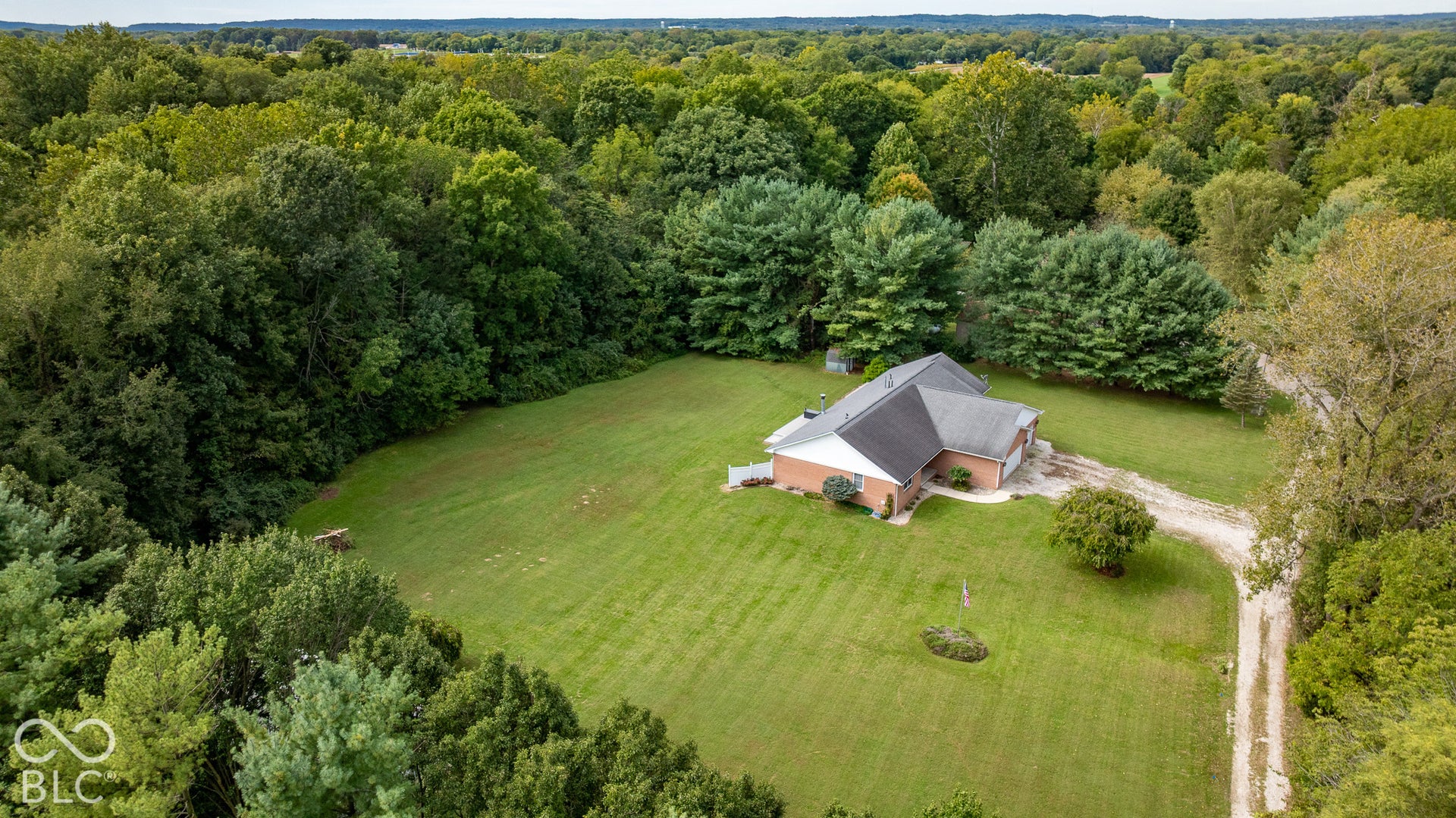 Located on a dead end road with only 3 homes on it.