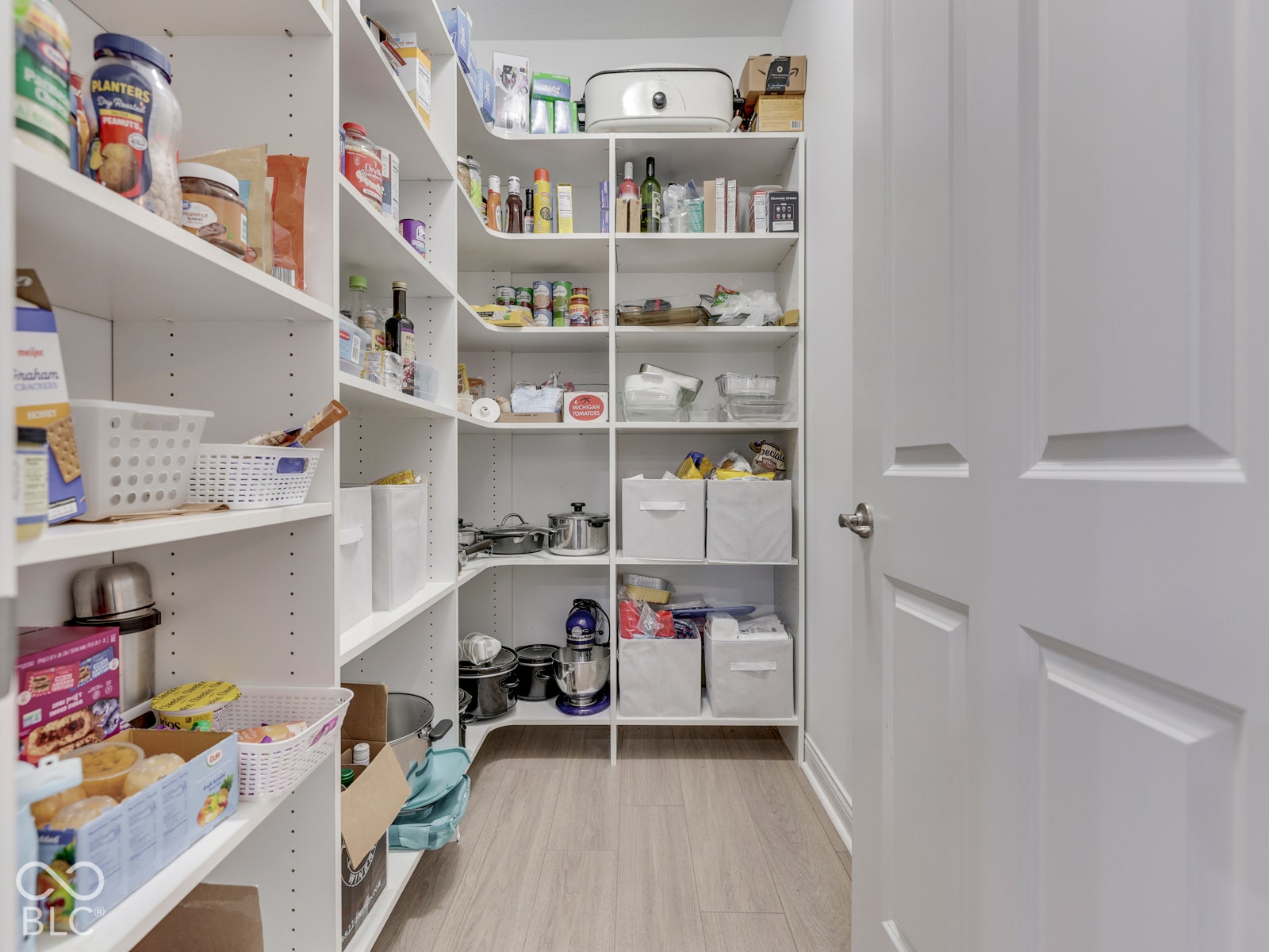 Walk-in pantry, custom shelving
