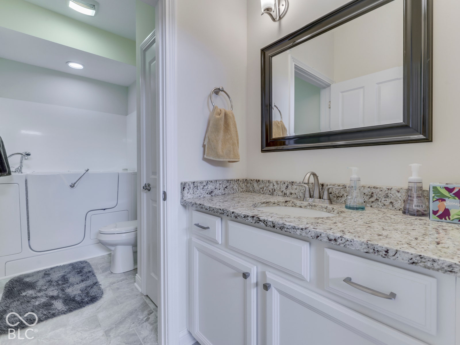 Bedroom 2 suite has great storage and assessable tub/shower combo