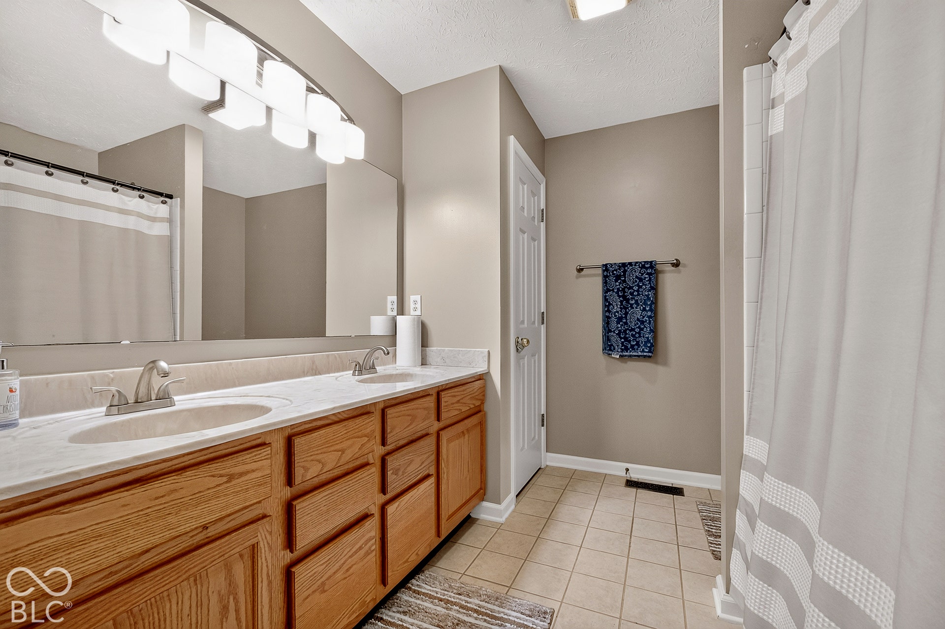 15996 Arbor Grove Boulevard, Noblesville, IN 46060 Double vanity featuring wood cabinetry and an integrated countertop