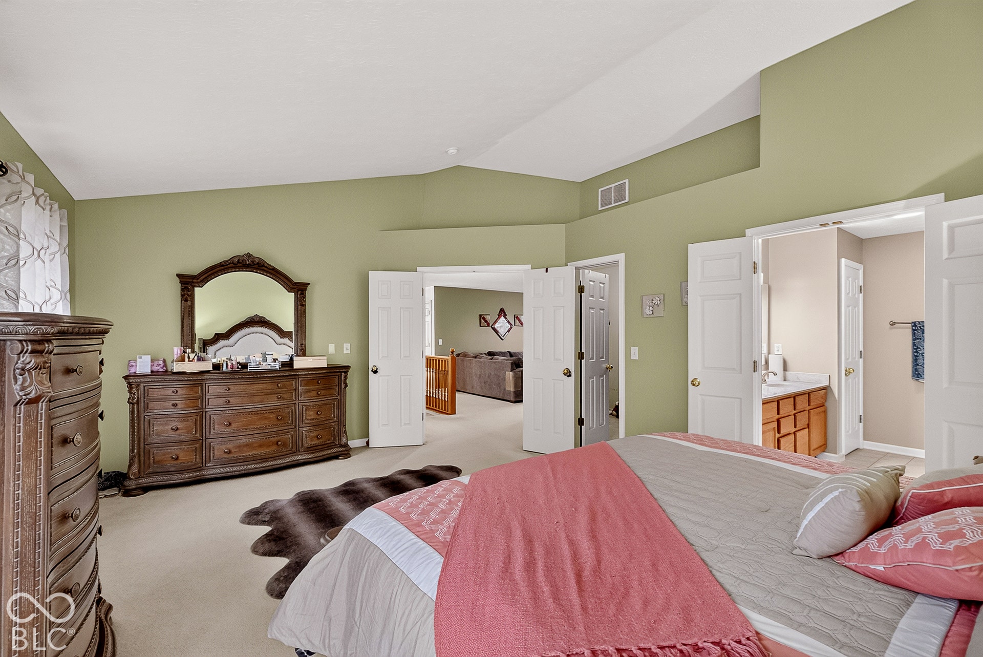 15996 Arbor Grove Boulevard, Noblesville, IN 46060 Vaulted ceiling, interior doors, and carpeted flooring