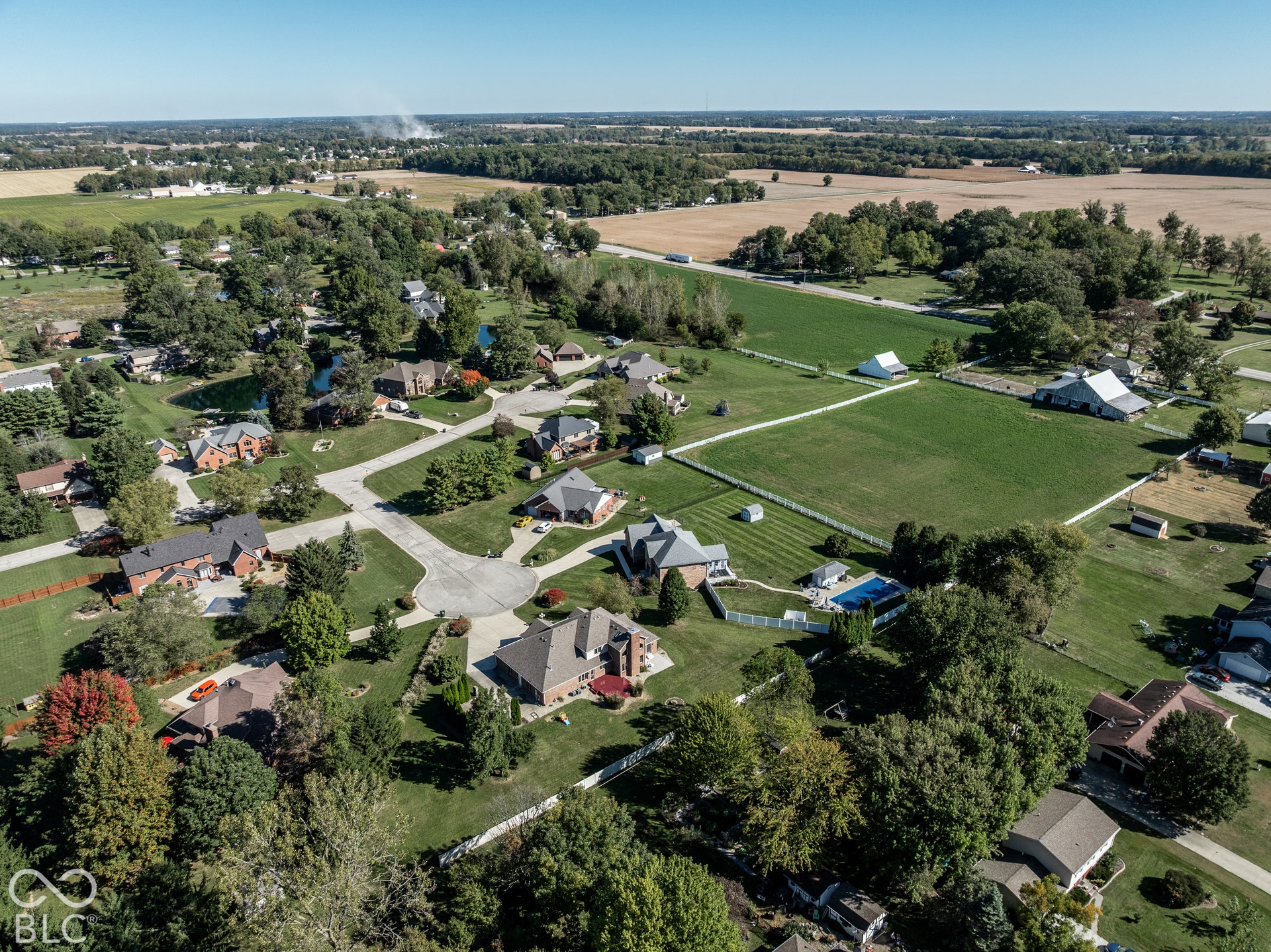 Facing East/Southeast. SR-9 visible, route to I-70