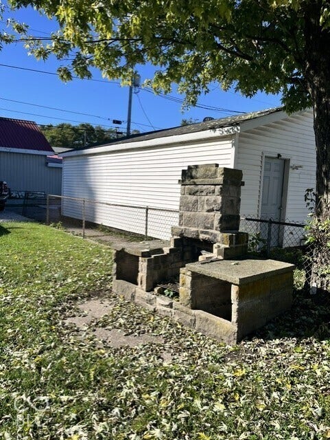 415 W Main, Greensburg, IN 47240 Stone outdoor fireplace structure