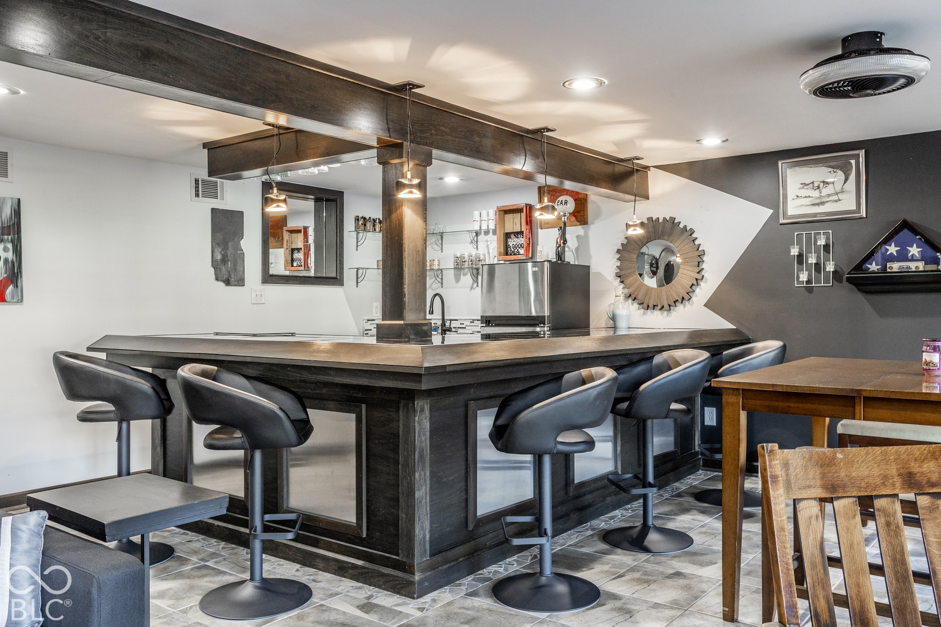 Bar stools stay too!