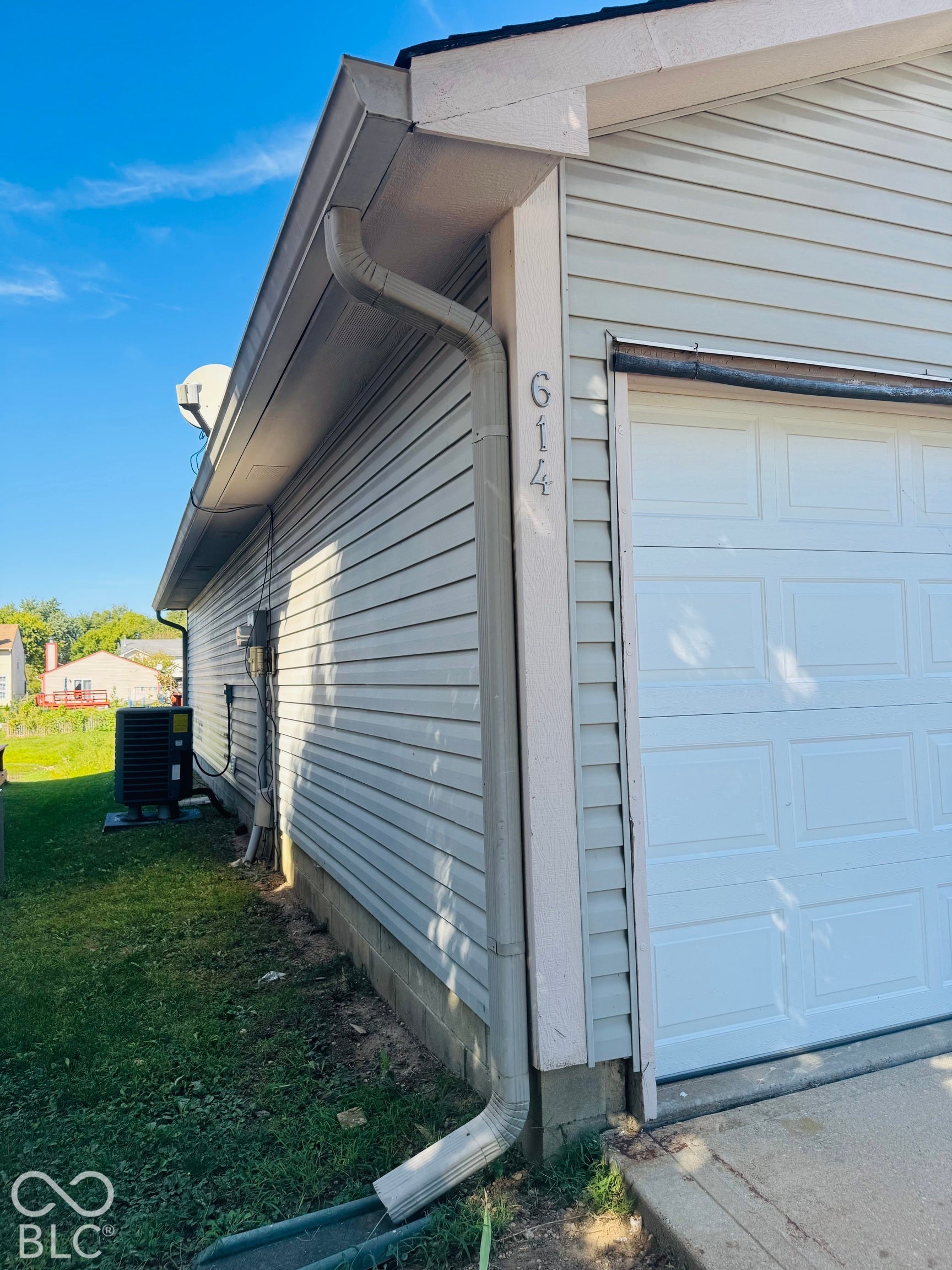 White paneled garage door