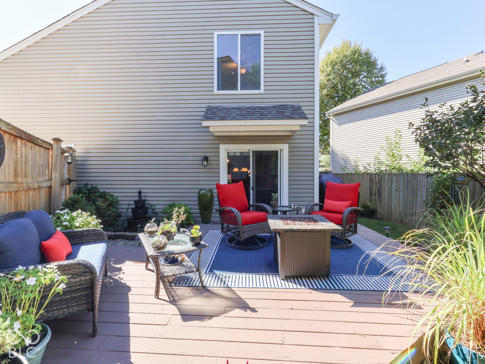 Fully fenced backyard offers plenty of space to relax, play and entertain
