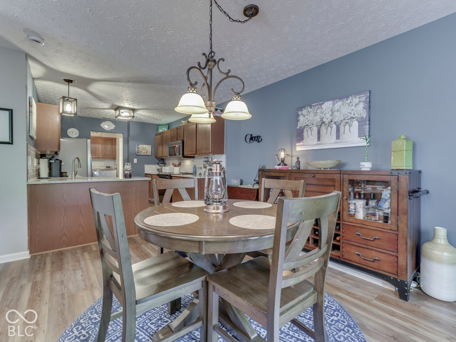 Open layout makes everyday living and entertaining easy.