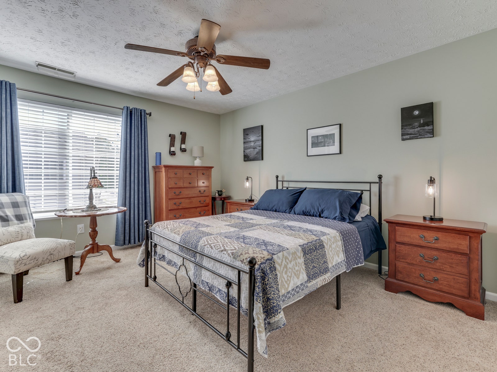 Spacious primary retreat with two generous closets
