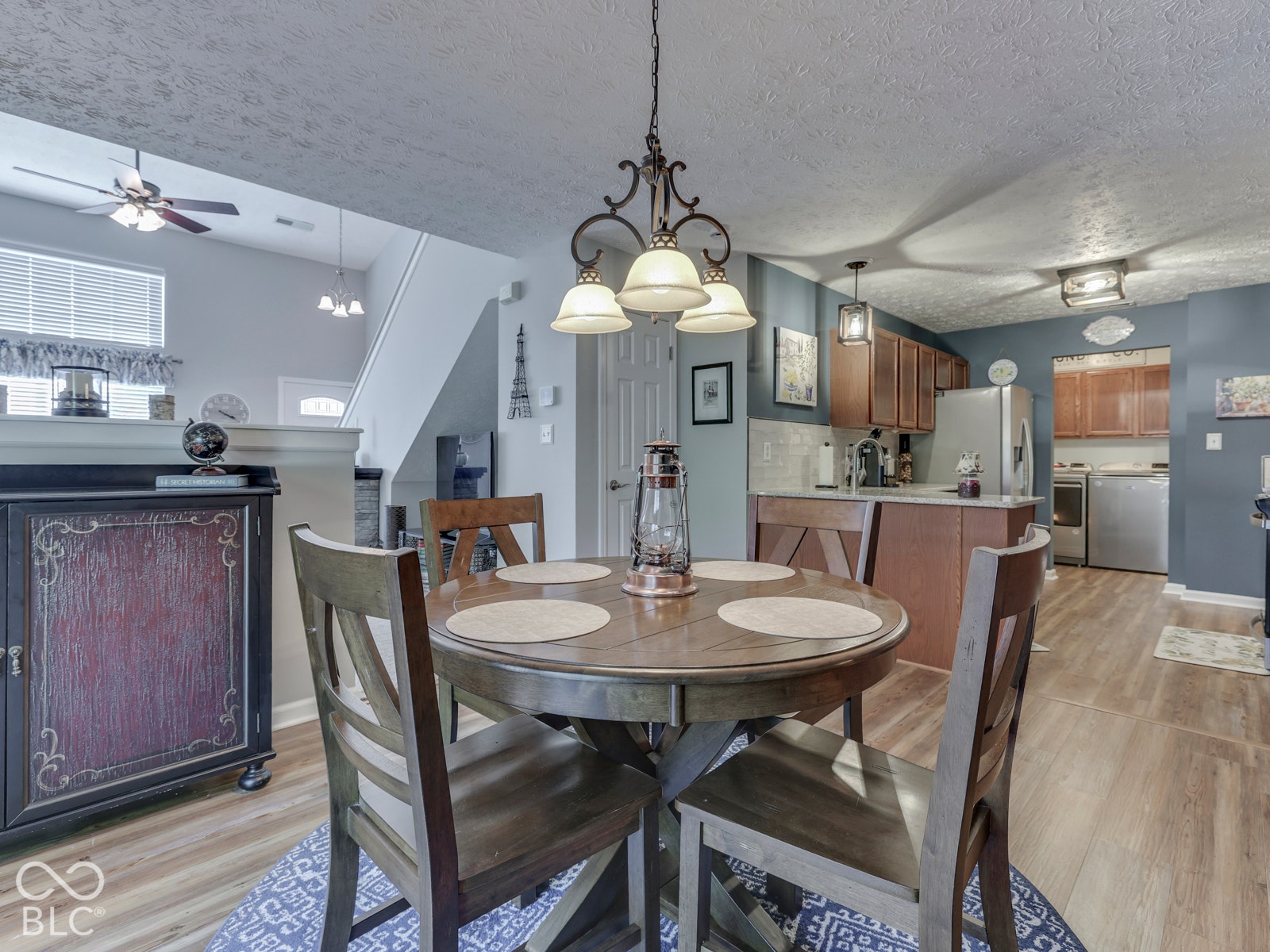 Open-concept living space flows seamlessly into the dining area and kitchen