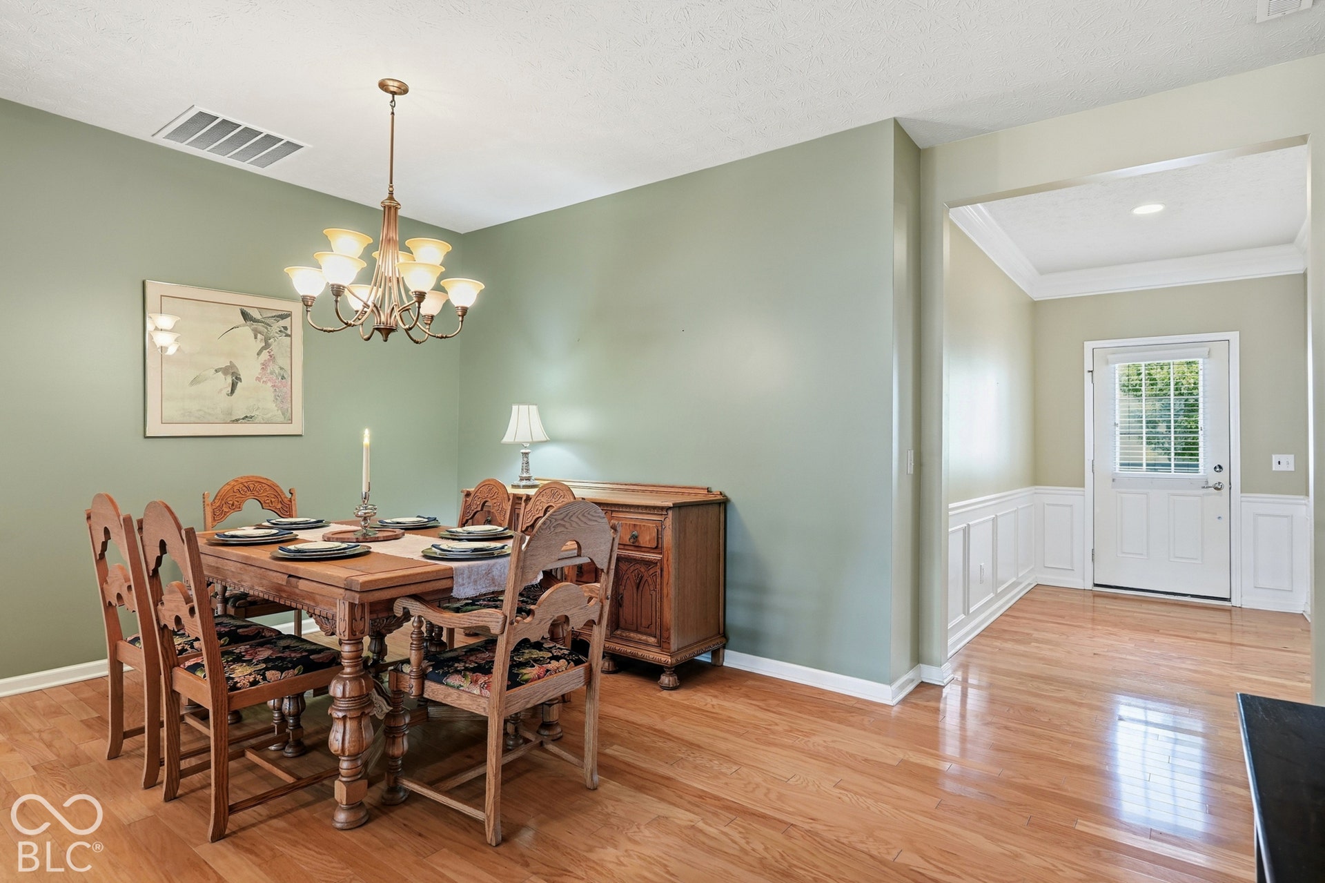 The formal dining room.