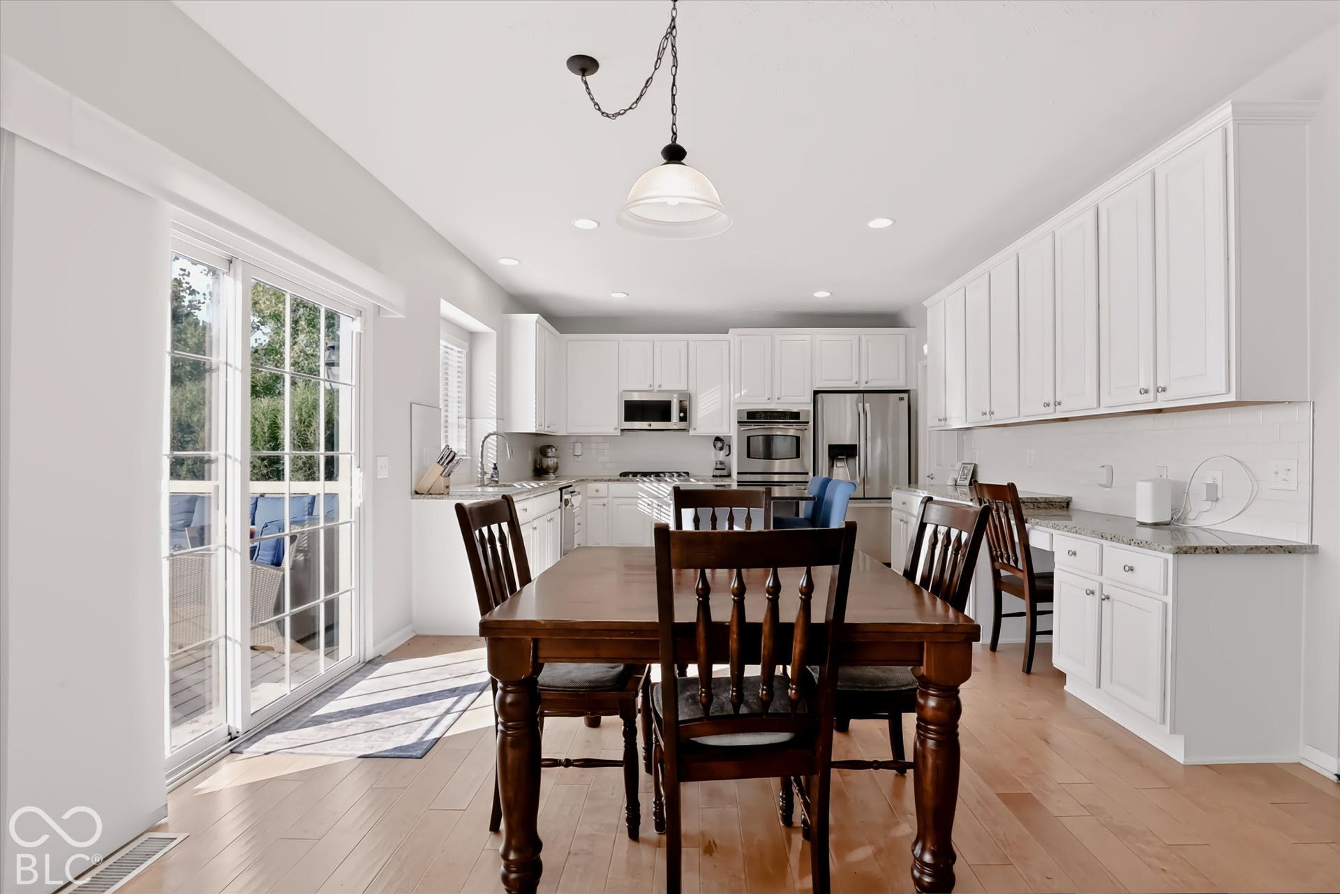 Large, modern kitchen with ample storage and counter space.