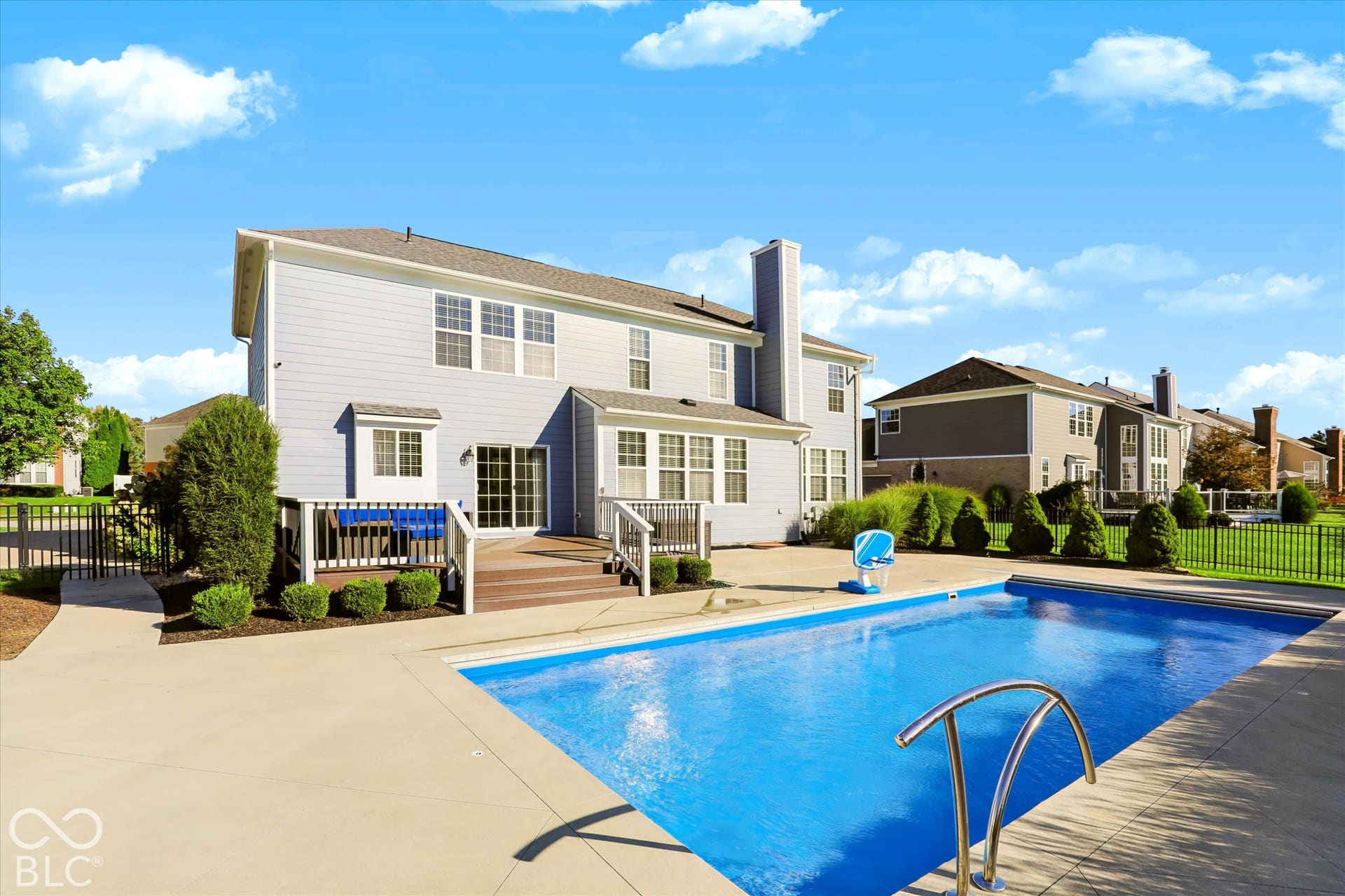 Saltwater pool, large trex deck, firepit, and more