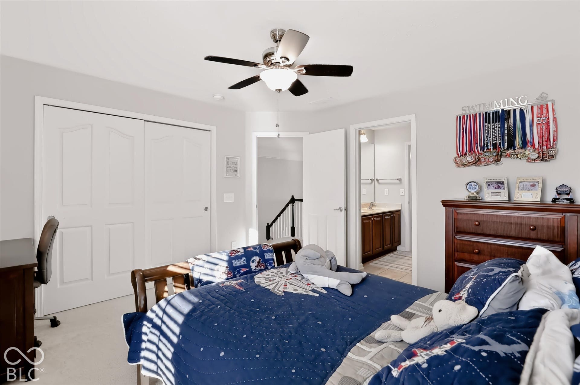 3rd Upstairs Bedroom w/ Jack & Jill Bathroom Access