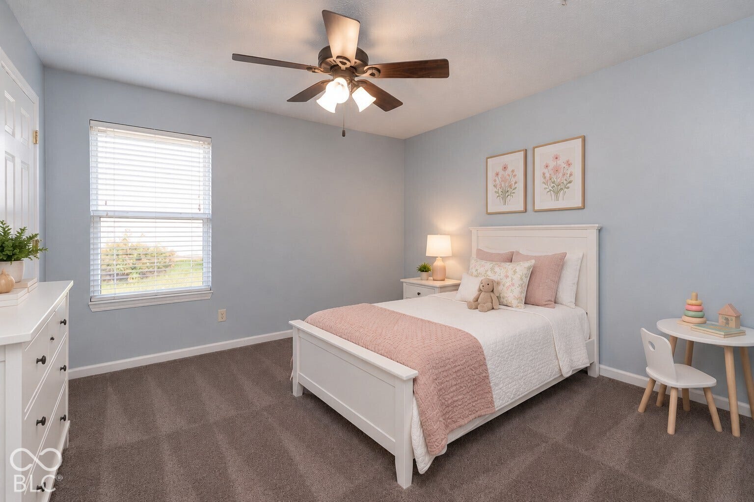 bedroom 2 virtually staged with furniture