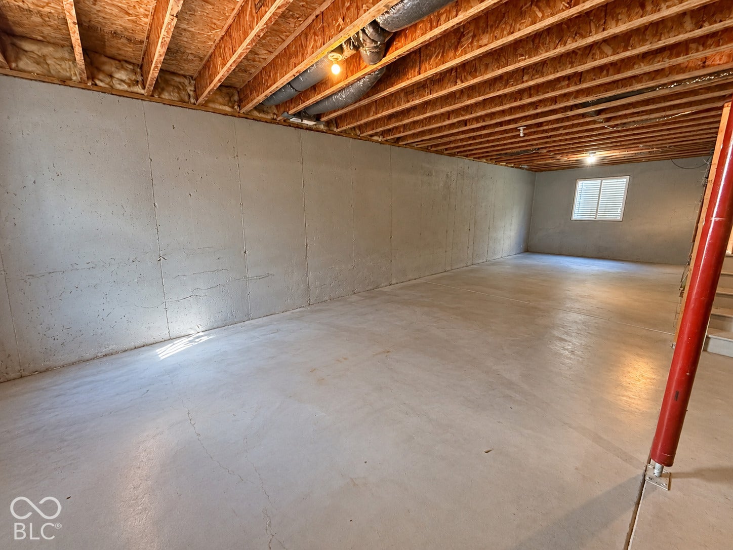 Items removed to show space in full basement