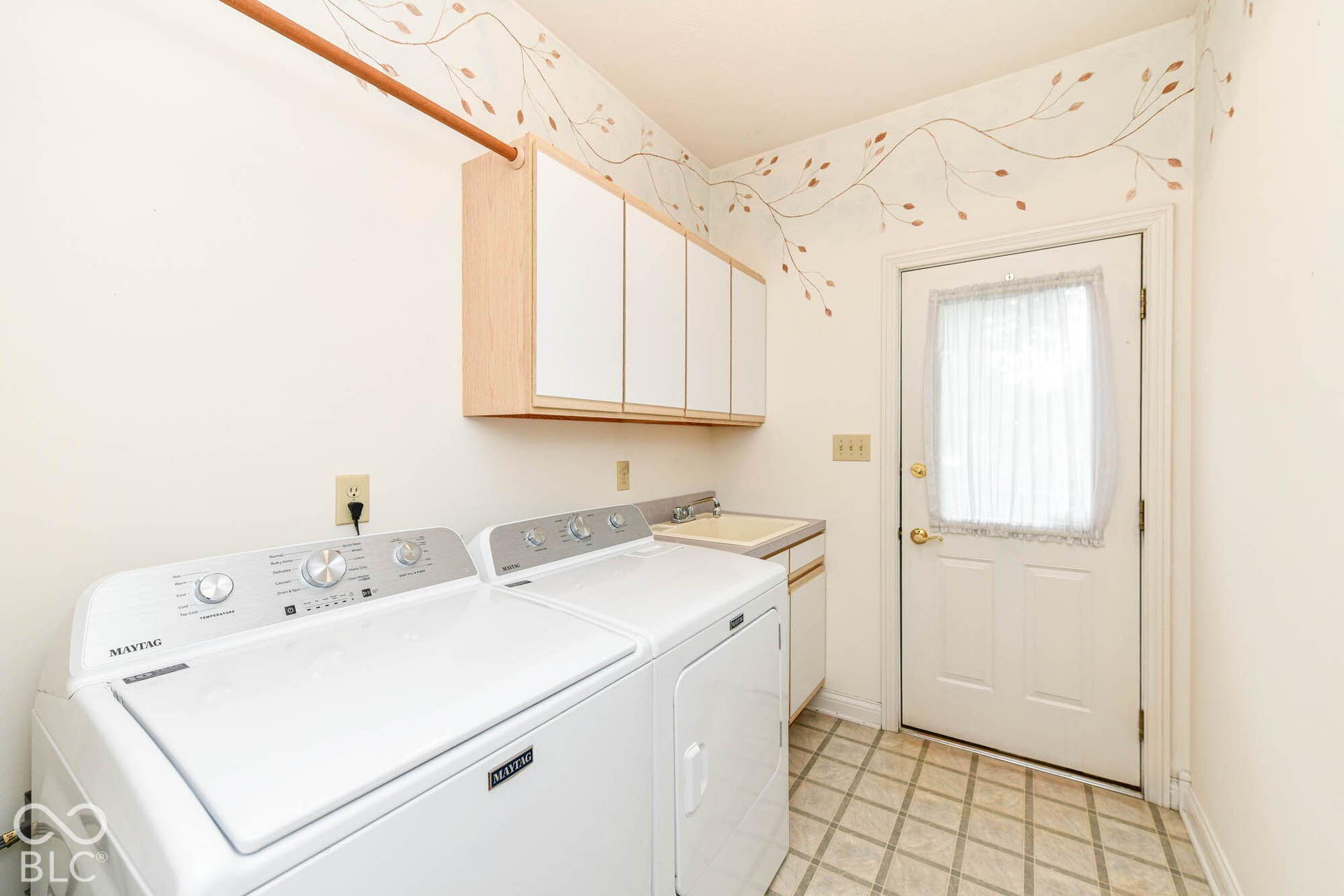 6431 Shamel Drive, Indianapolis, IN 46278 Main floor Laundry Room with door to exterior deck