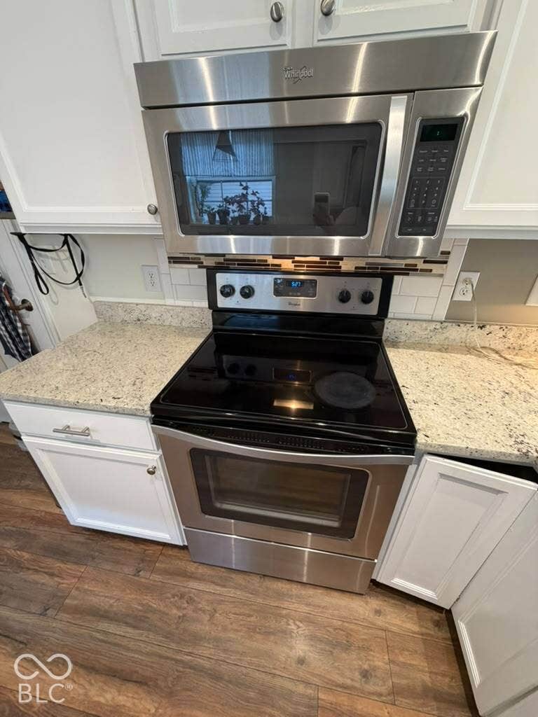 Stainless steel microwave and range oven