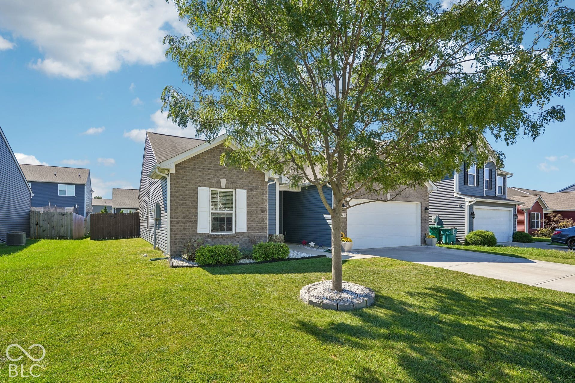 2945 W Calimanco Lane, Monrovia, IN 46157 Brick and siding exterior with white window shutters